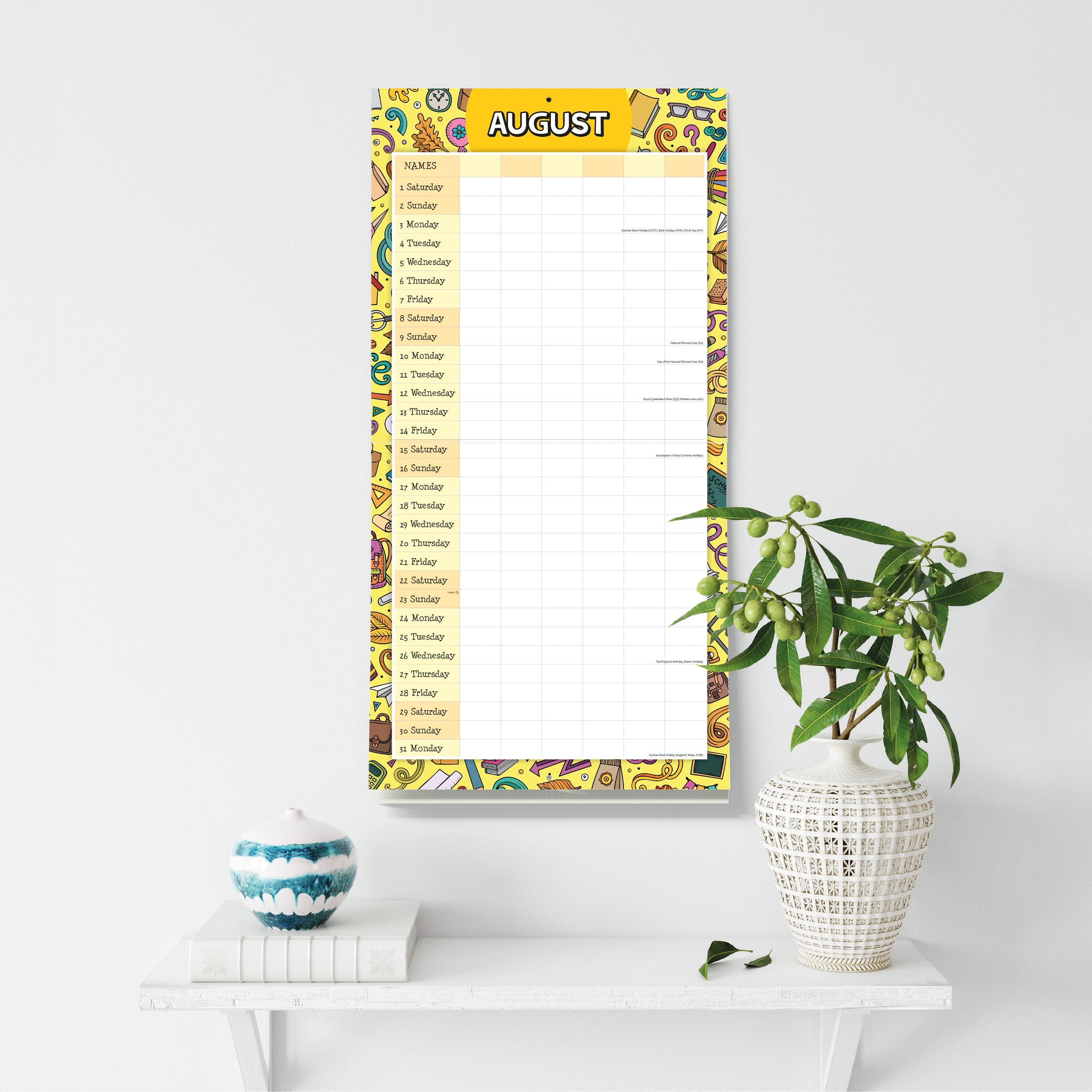 2026 School Planner - Square Wall Calendar