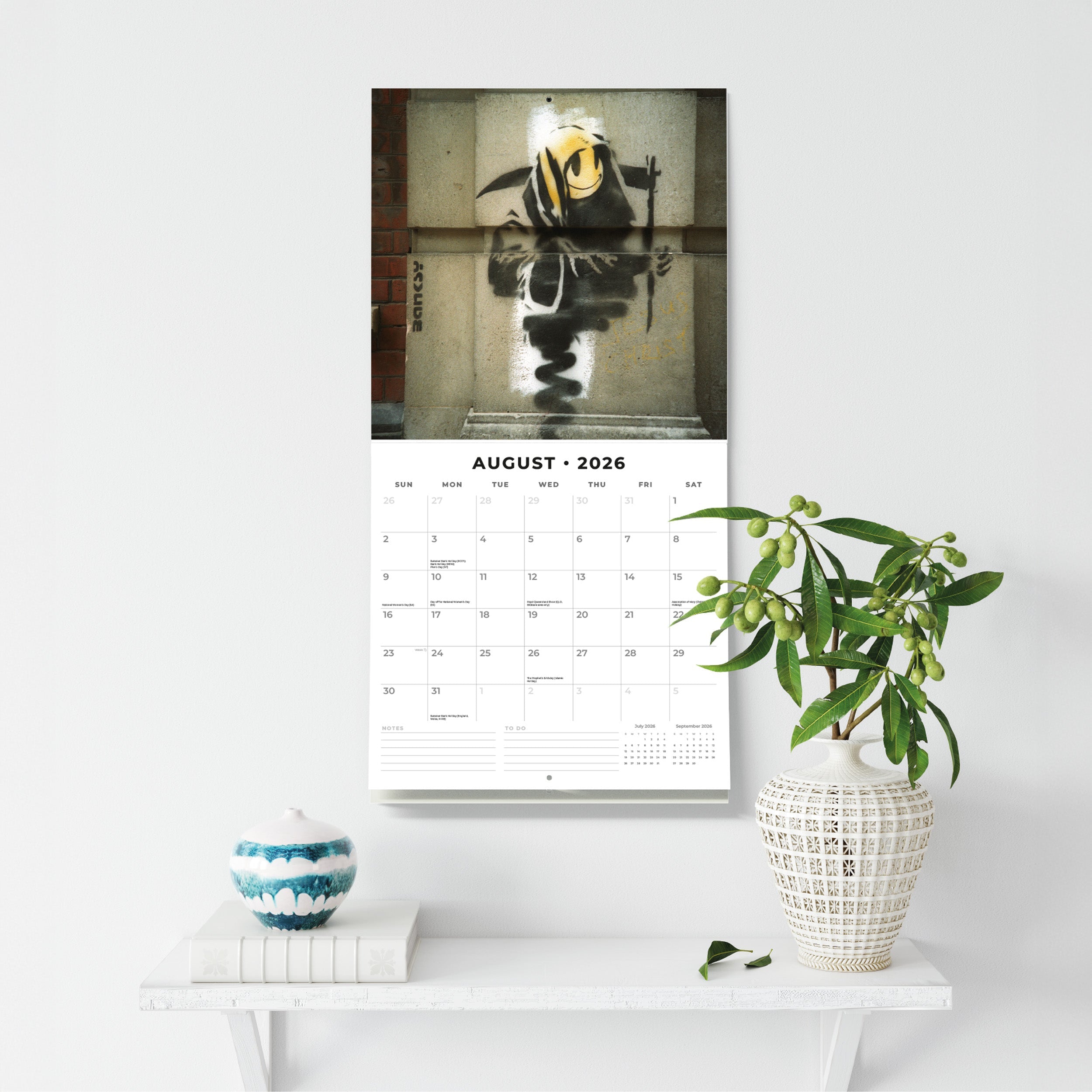 2026 Banksy - Square Wall Calendar
