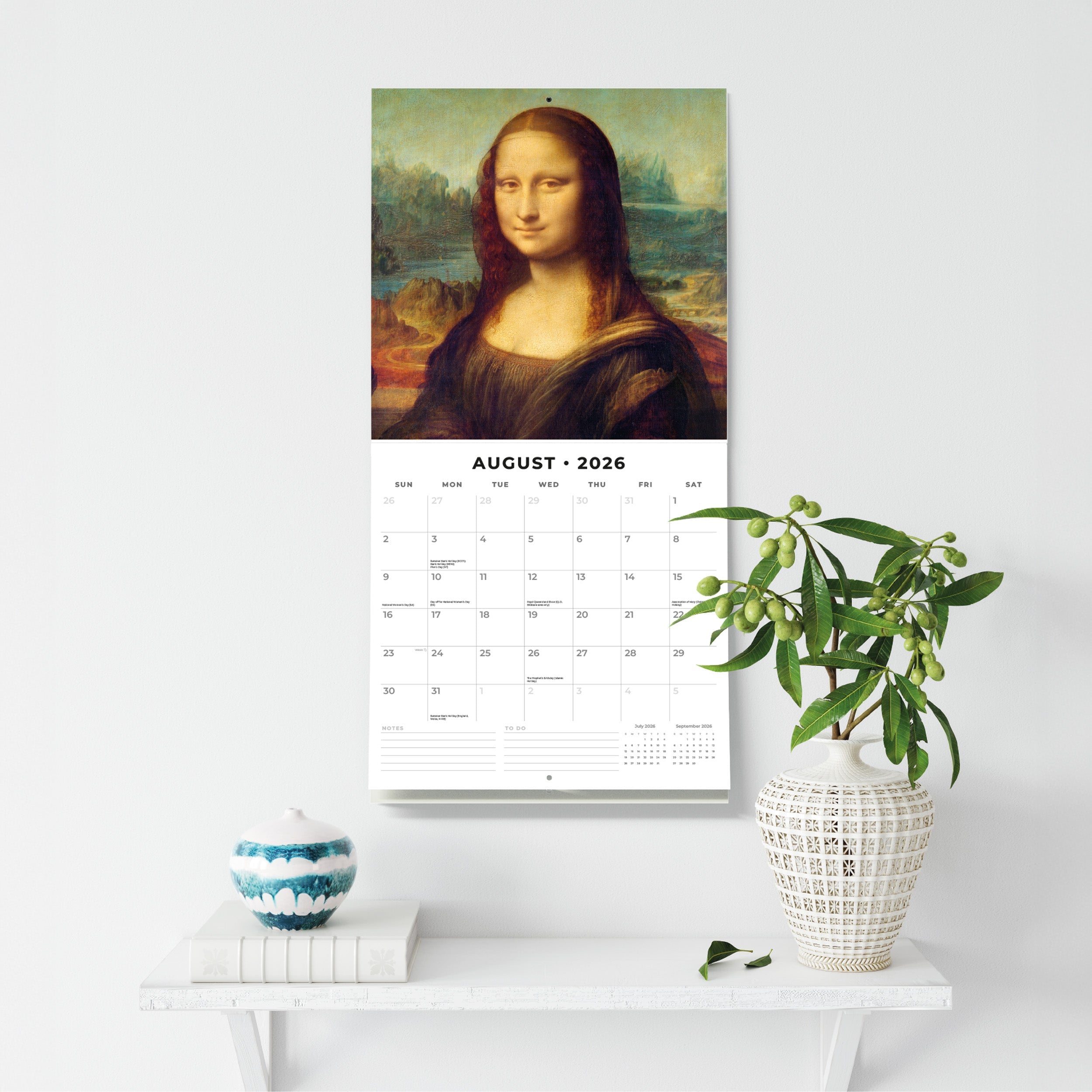 2026 Da Vinci - Square Wall Calendar