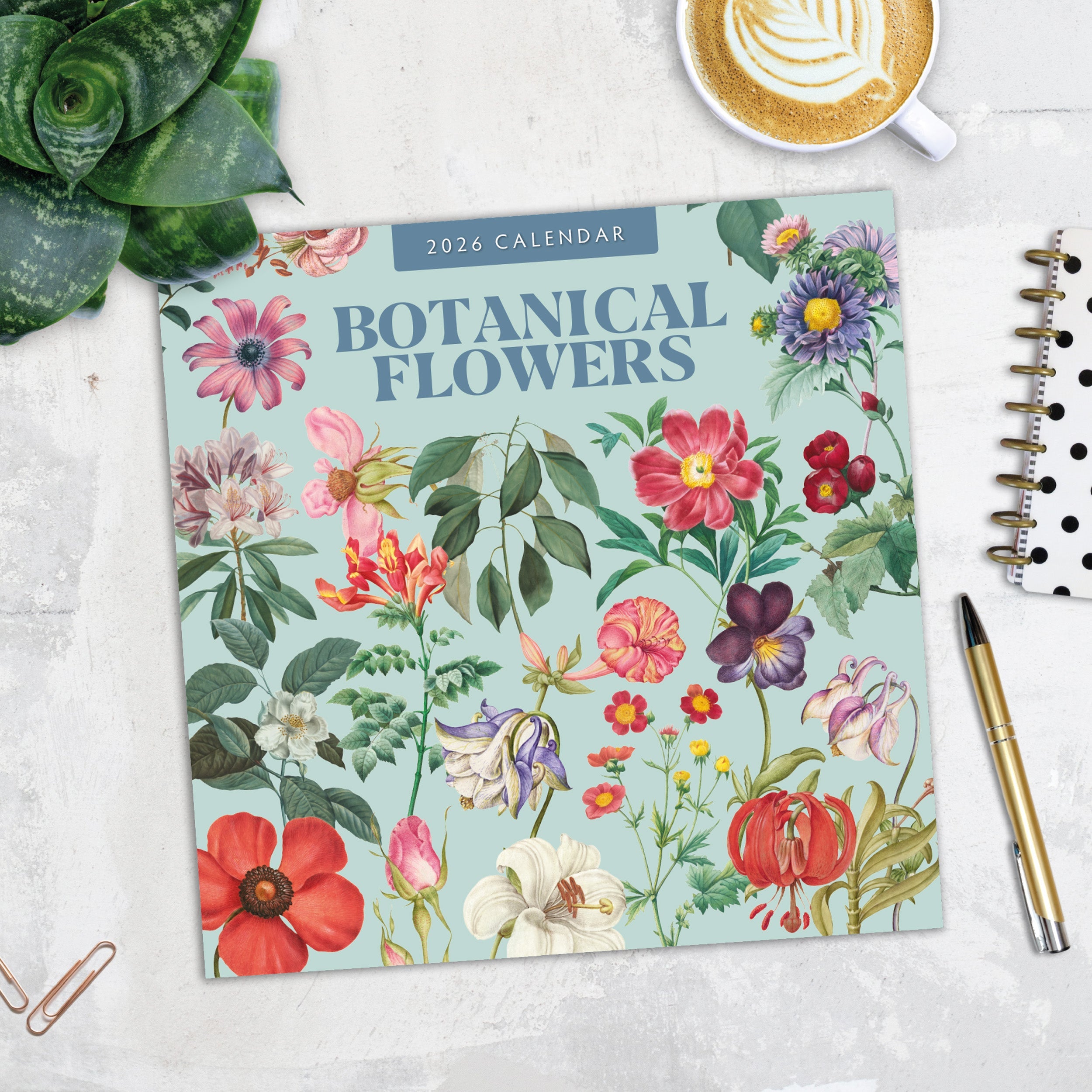 2026 Botanical Flowers - Square Wall Calendar
