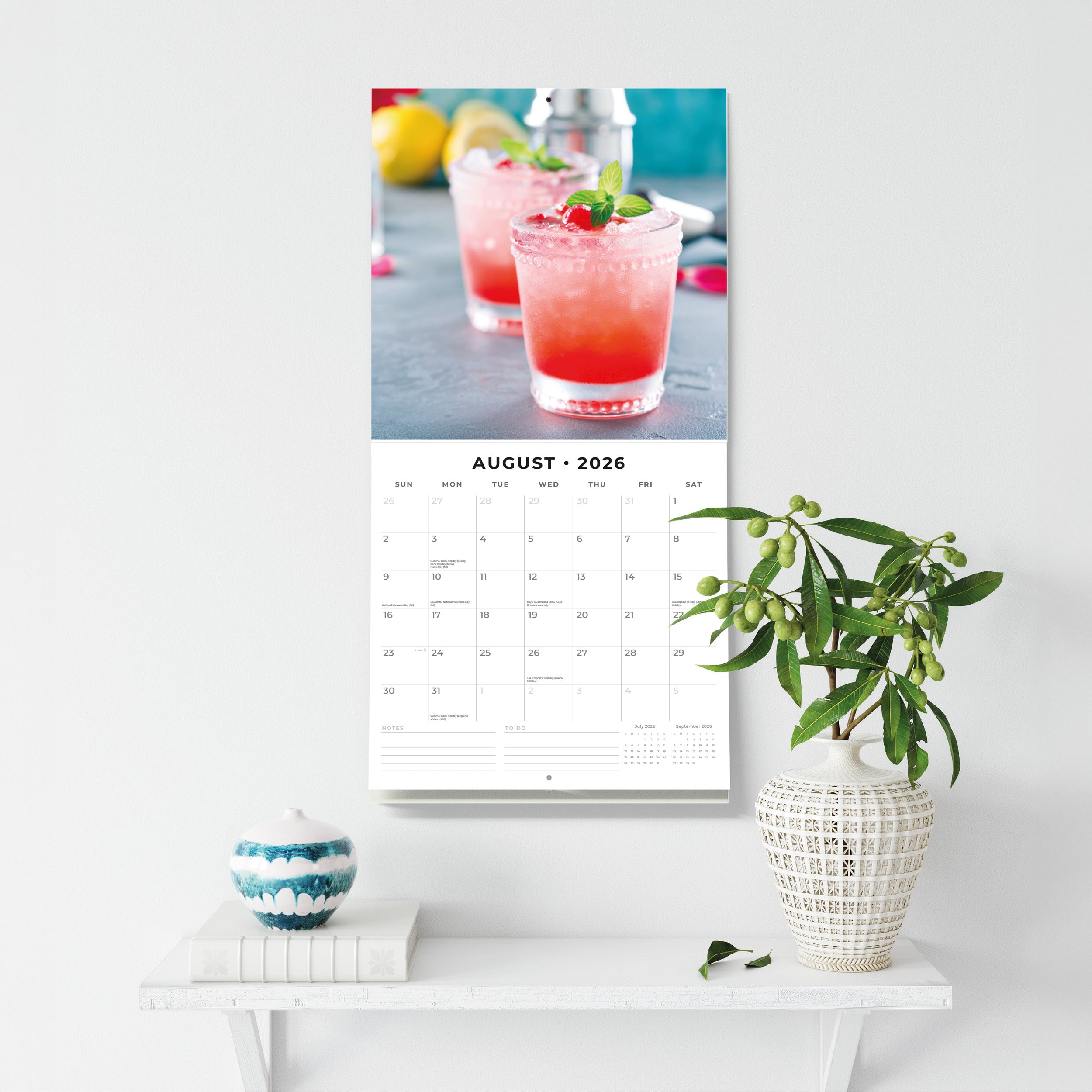 2026 Cocktails - Square Wall Calendar