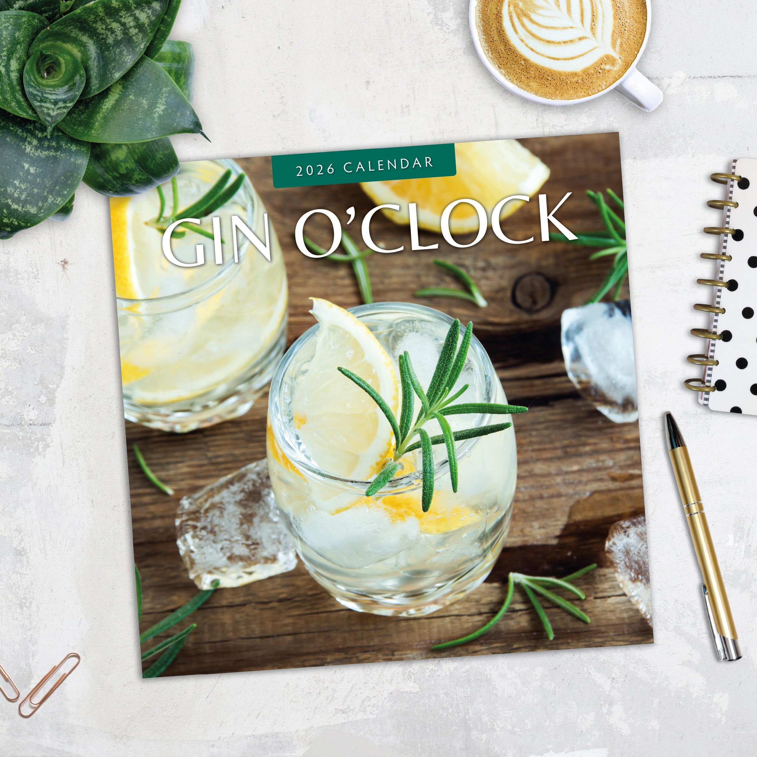 2026 Gin O'clock - Square Wall Calendar