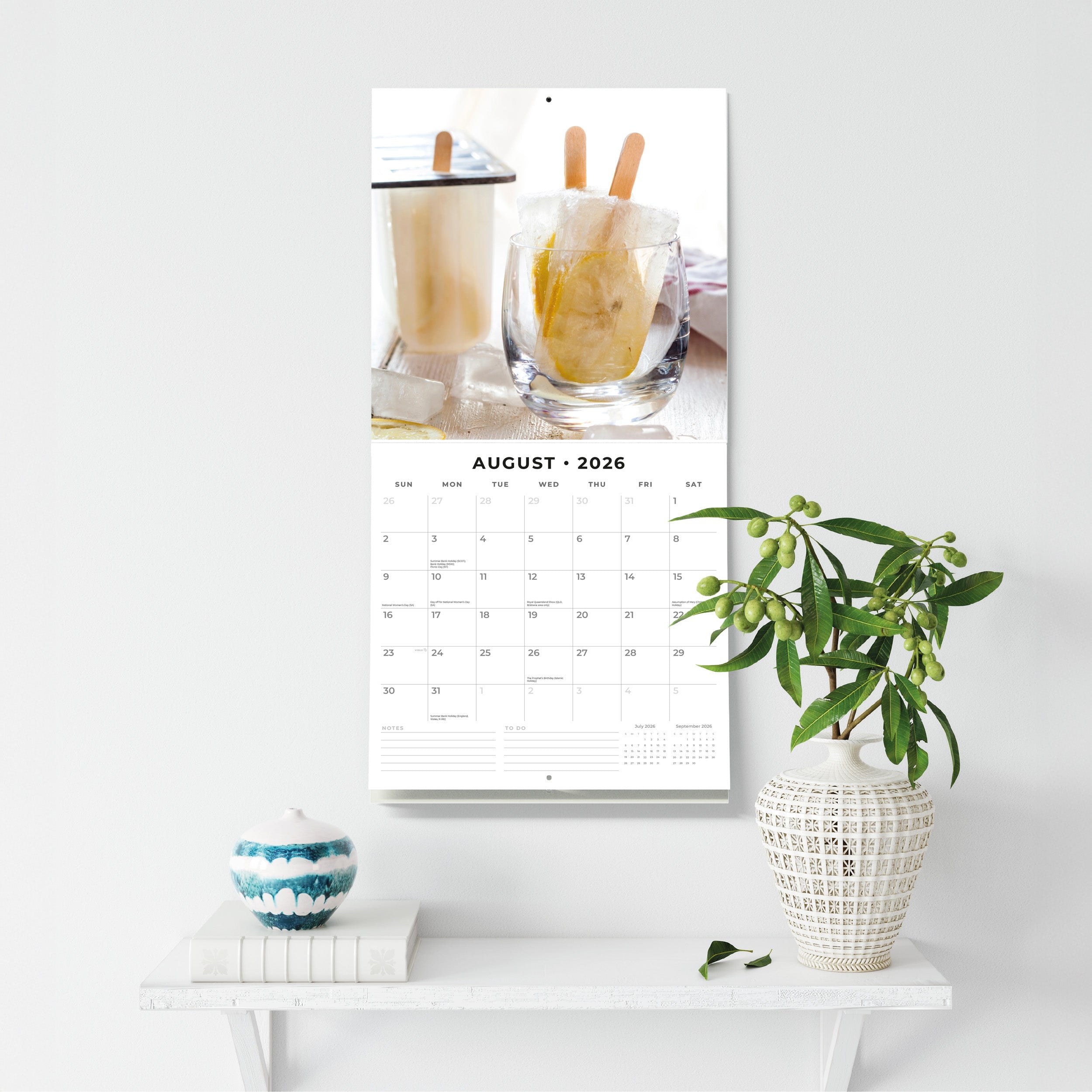 2026 Gin O'clock - Square Wall Calendar