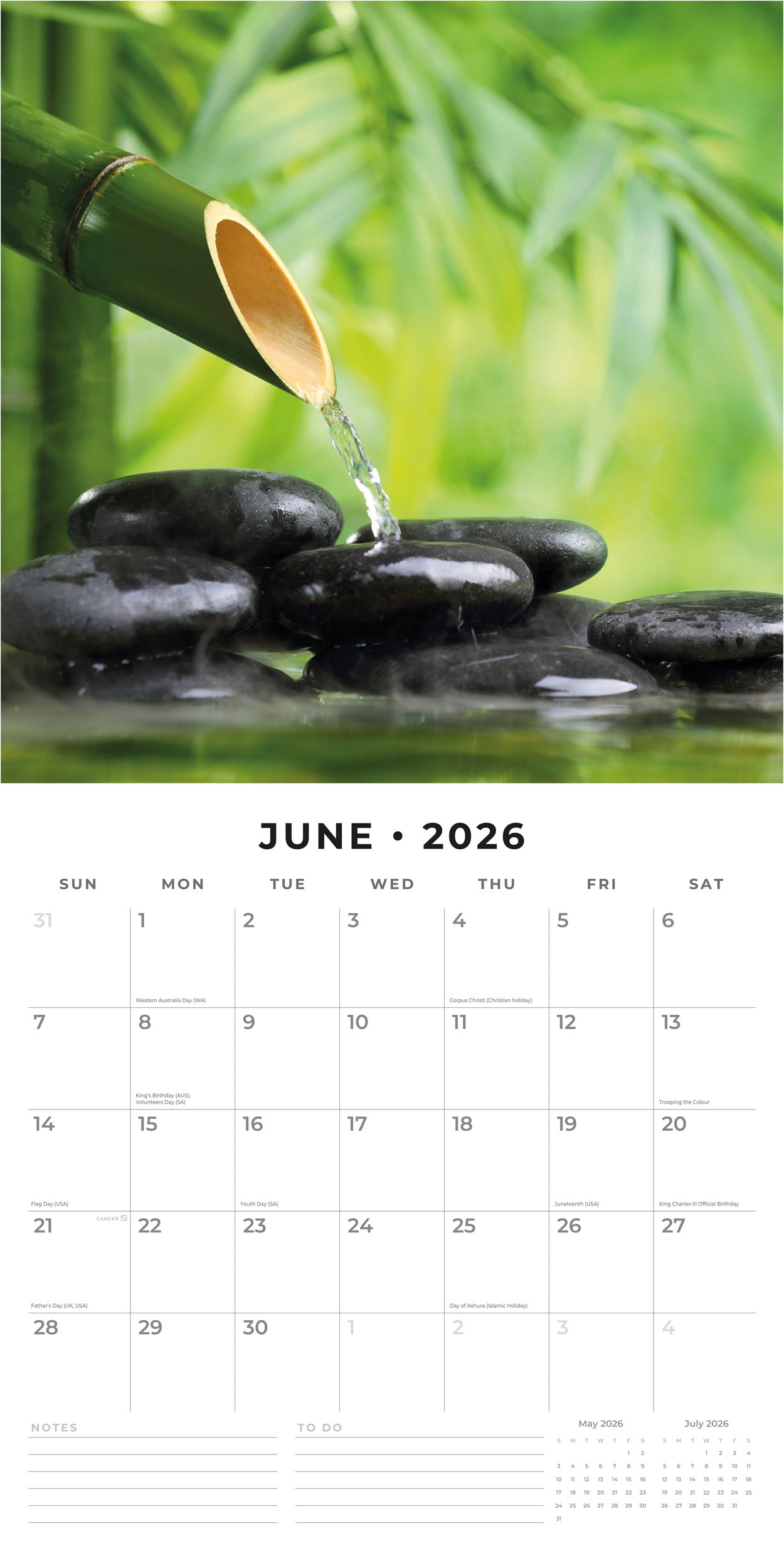 2026 Zen - Square Wall Calendar