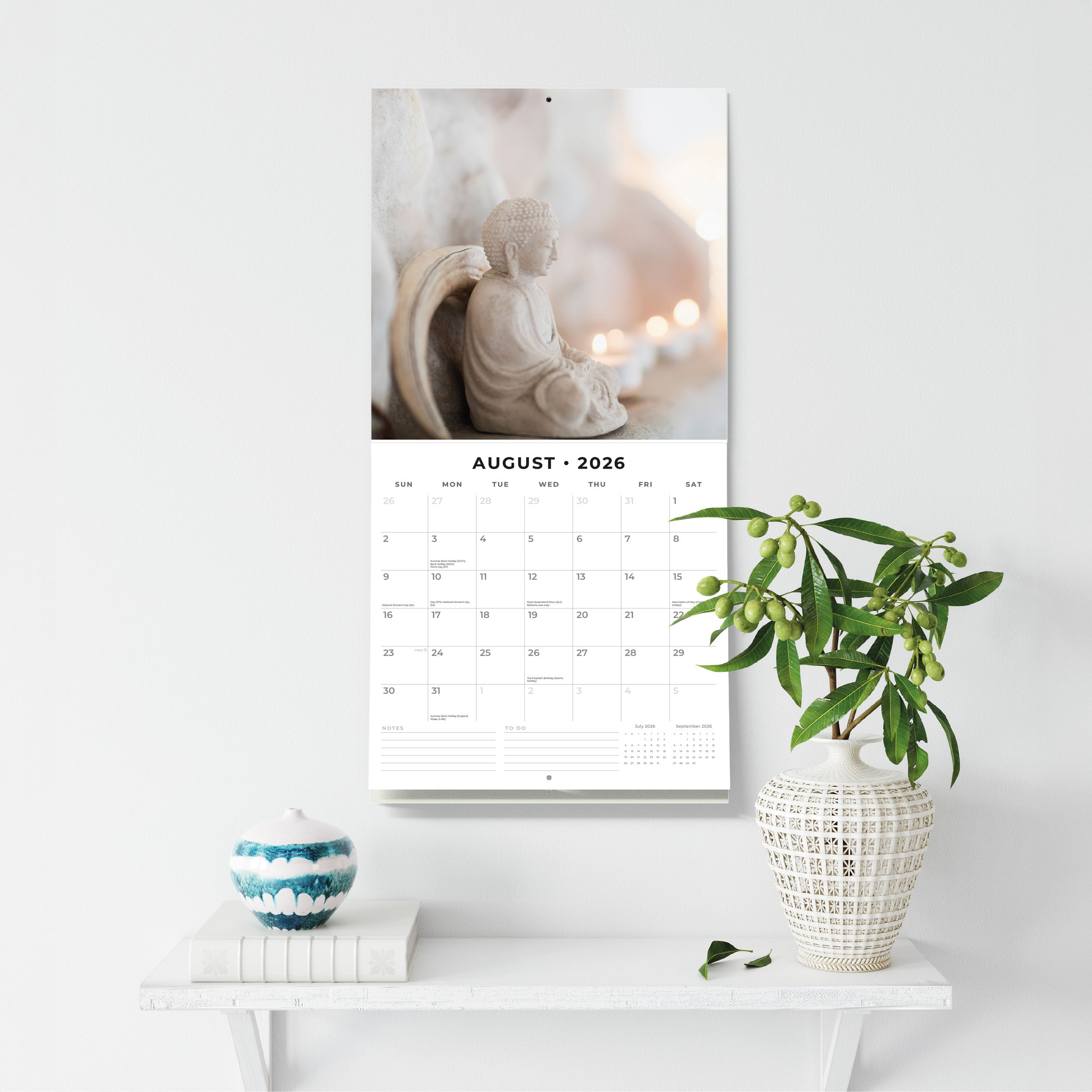 2026 Zen - Square Wall Calendar