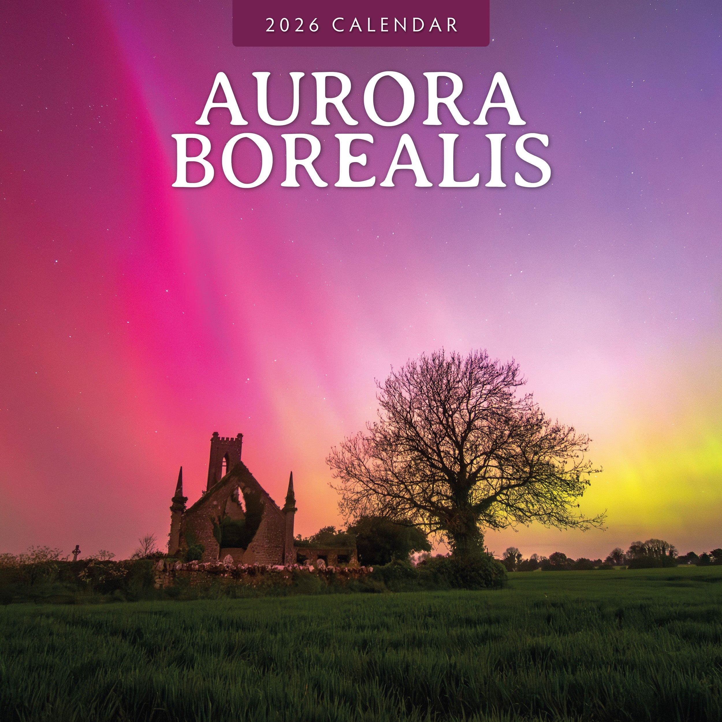 2026 Aurora Boraellis - Northern lights - Square Wall Calendar
