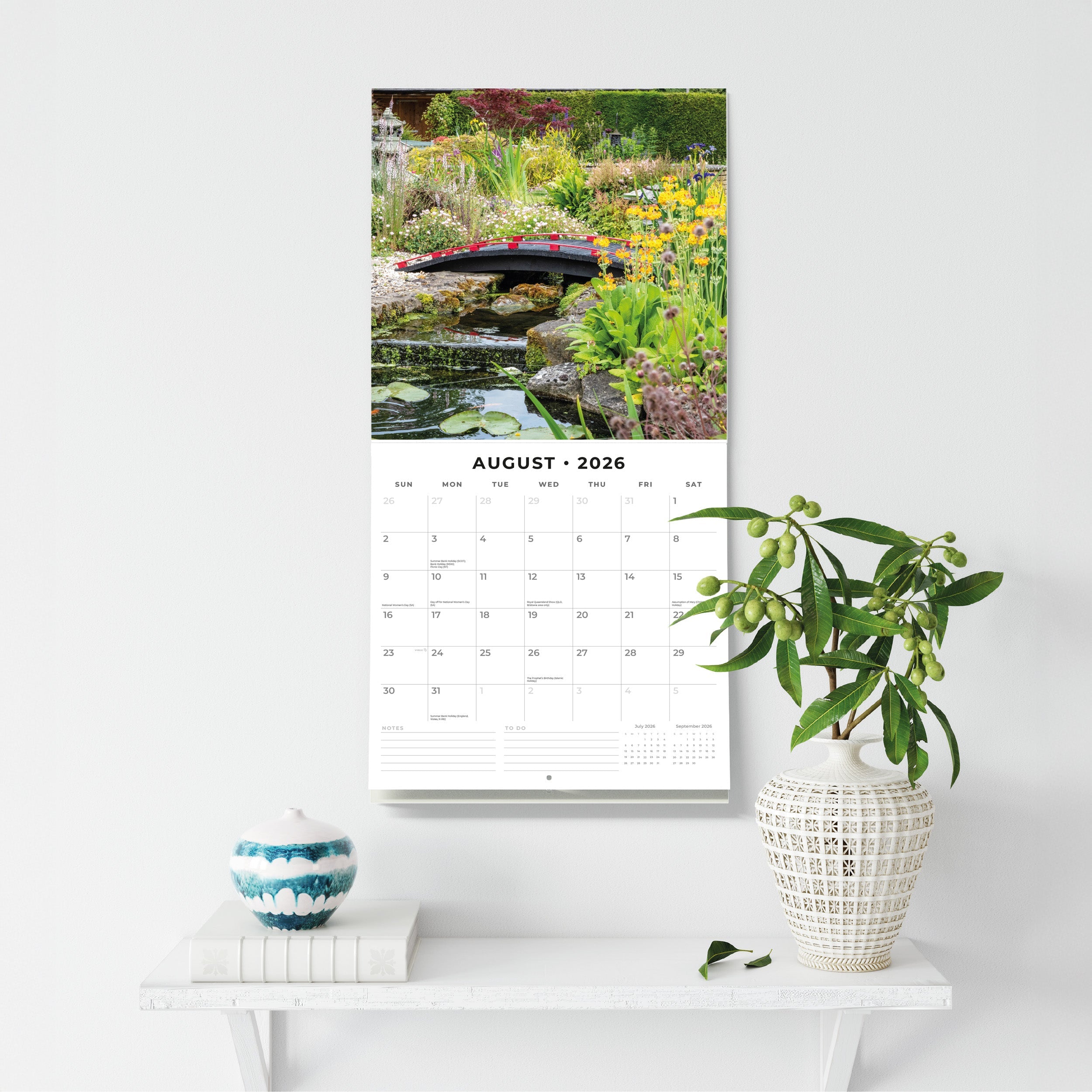 2026 Beautiful Gardens - Square Wall Calendar
