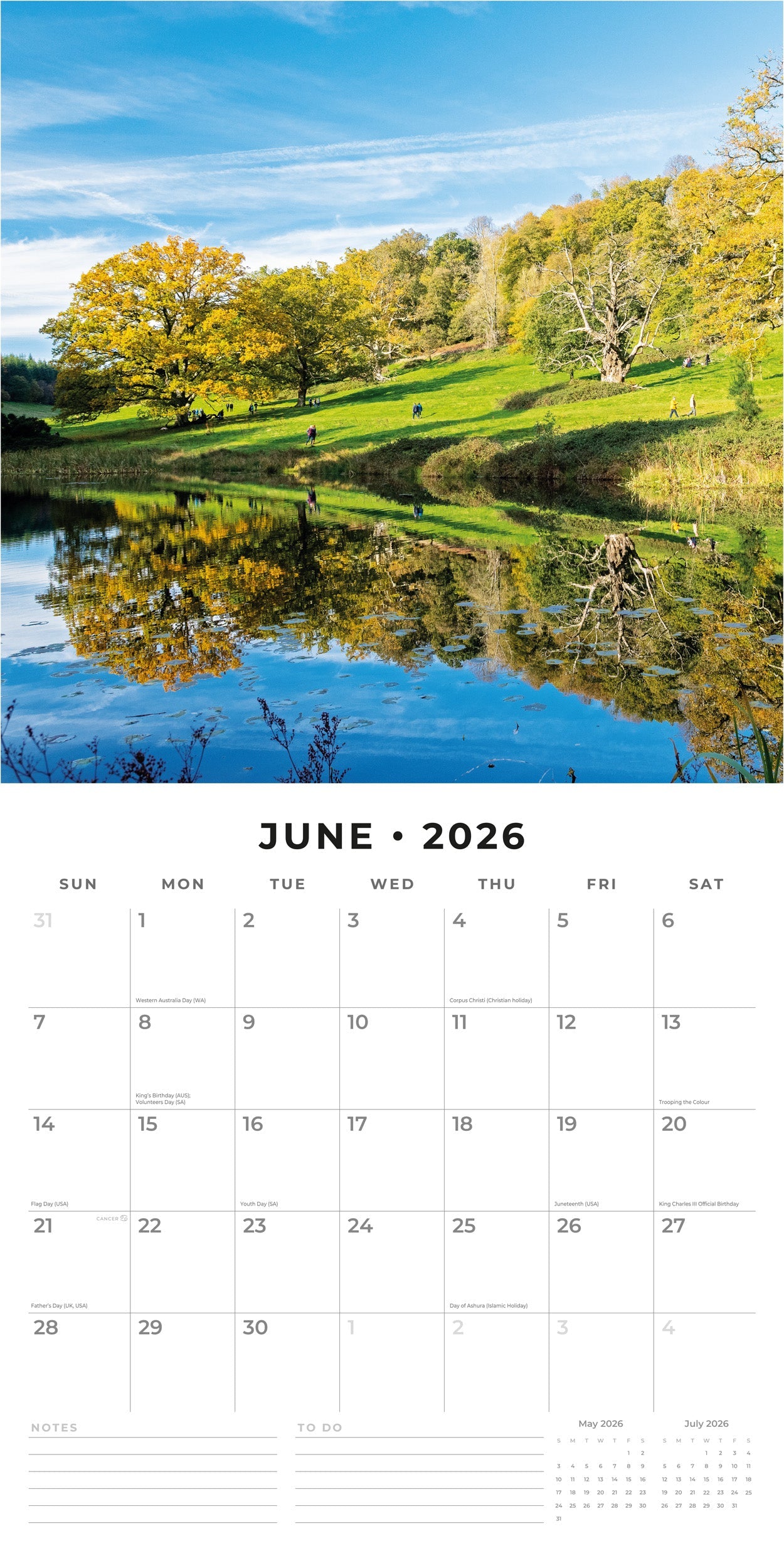 2026 Country Scenes - Square Wall Calendar