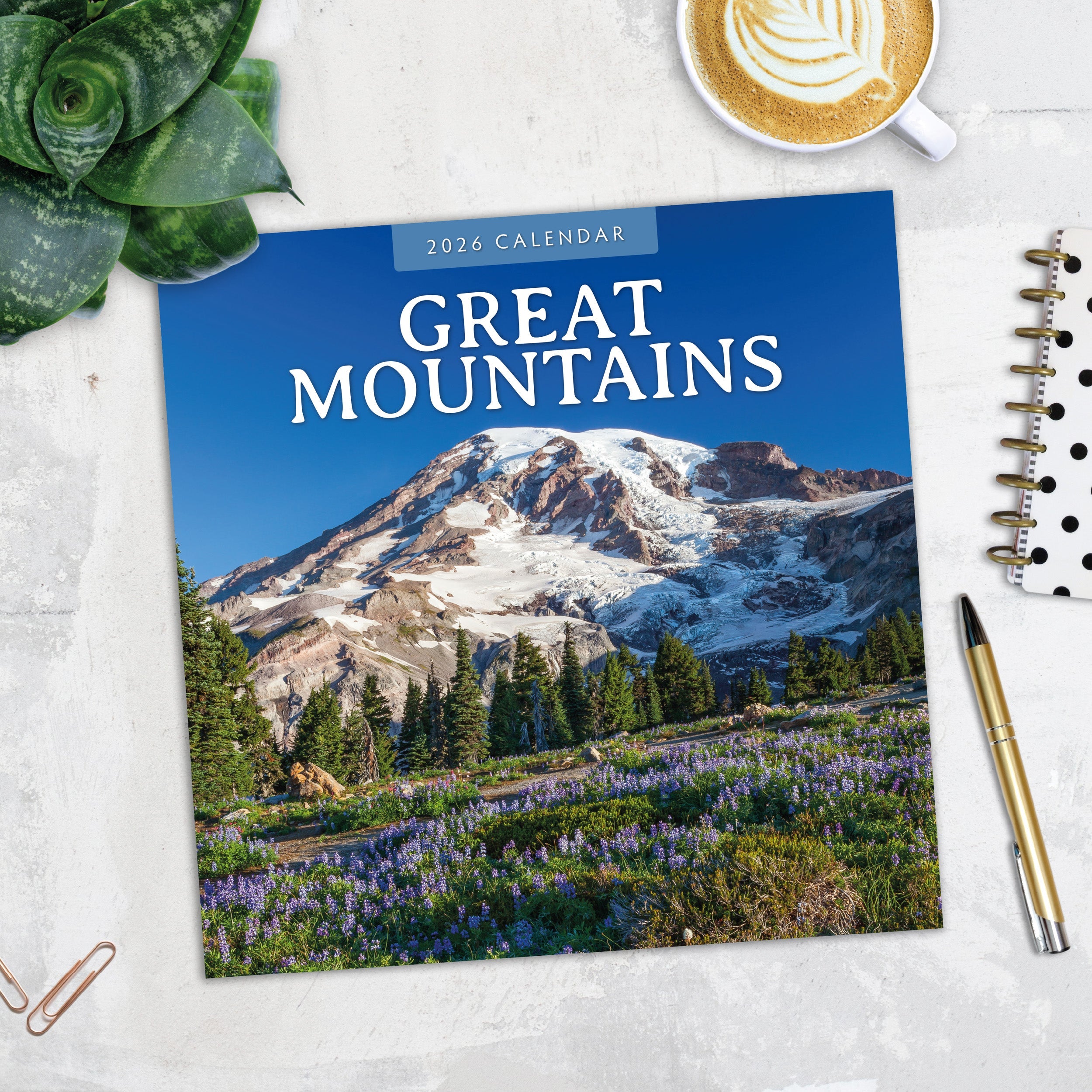2026 Great Mountains - Square Wall Calendar