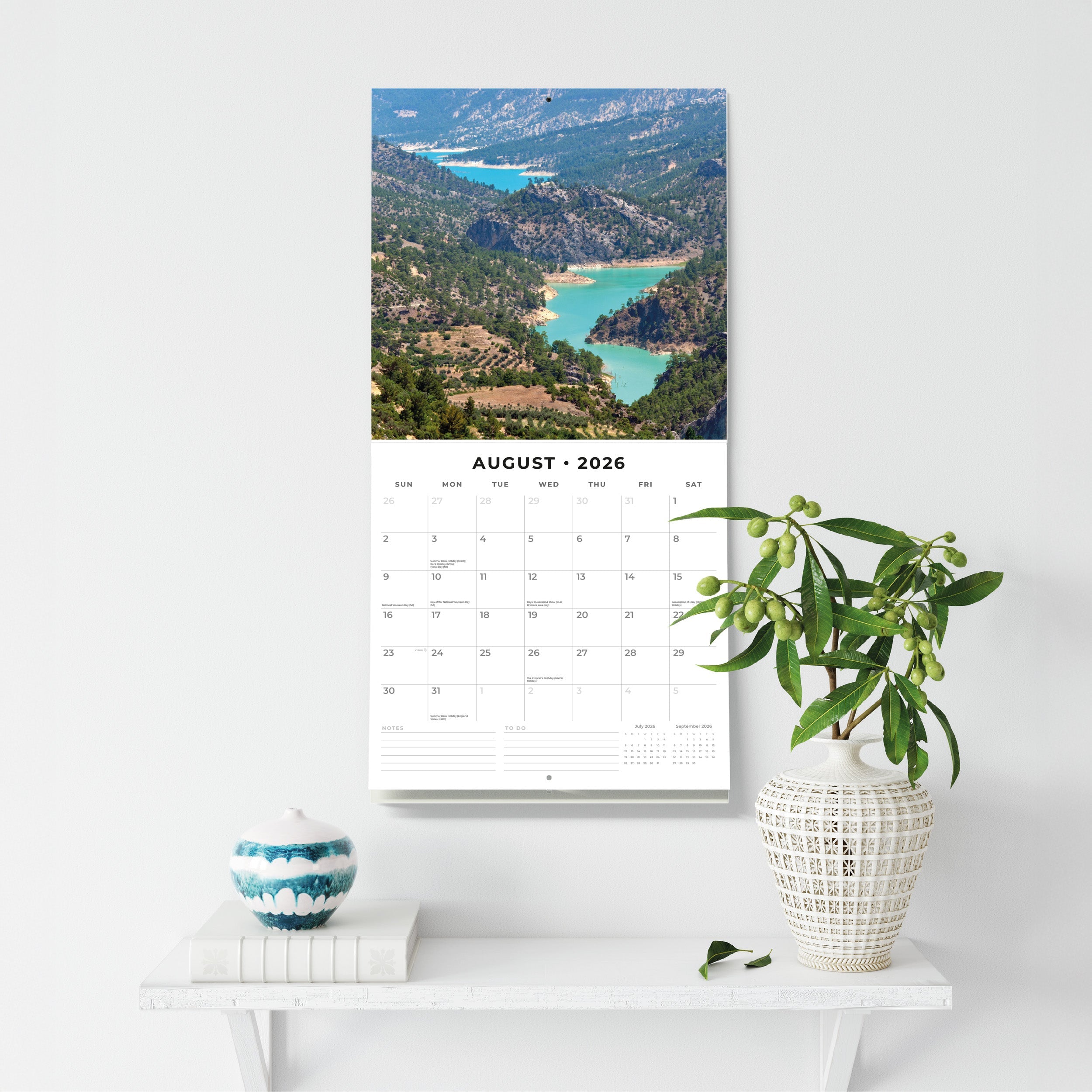2026 Lakes - Square Wall Calendar