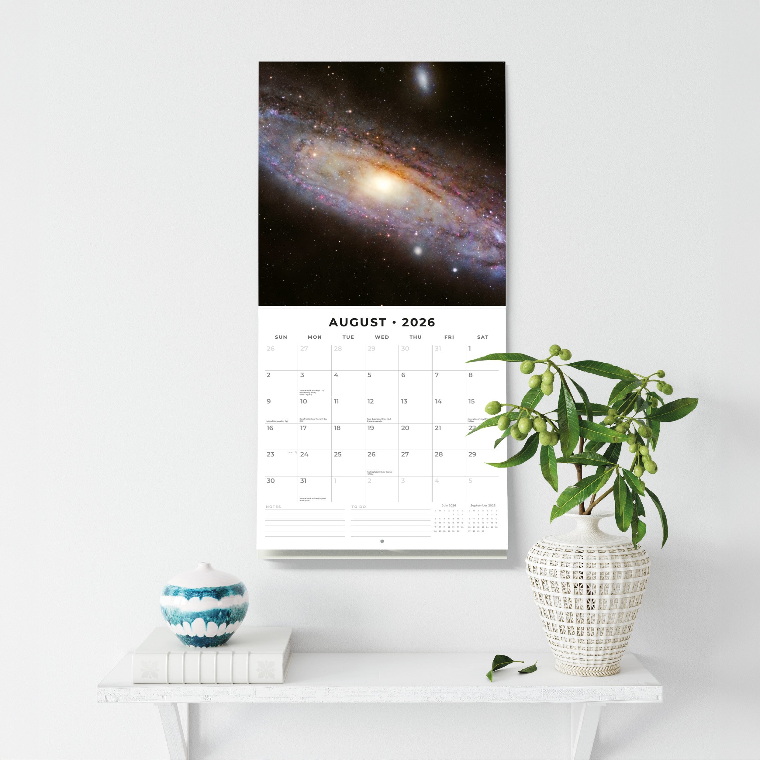 2026 Space - Square Wall Calendar