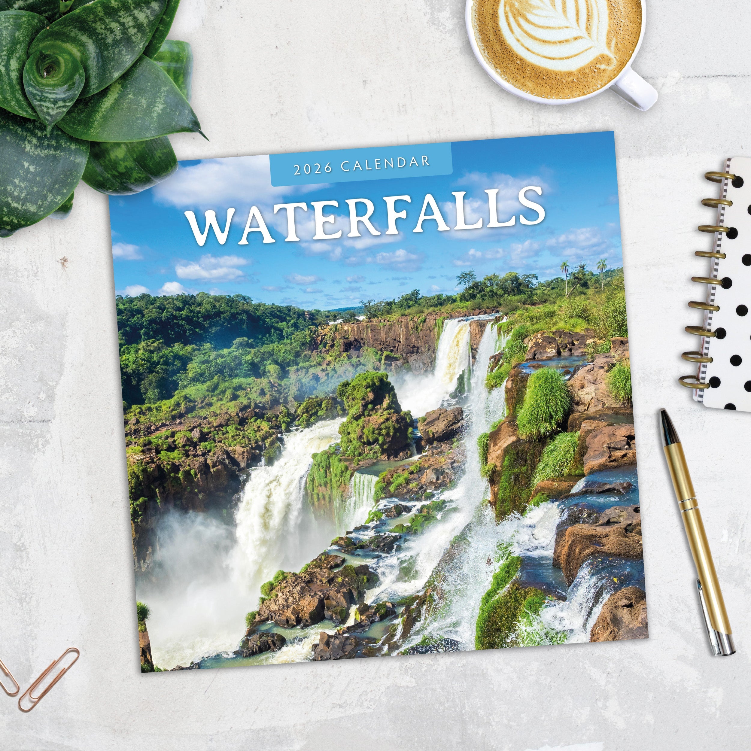 2026 Waterfalls - Square Wall Calendar
