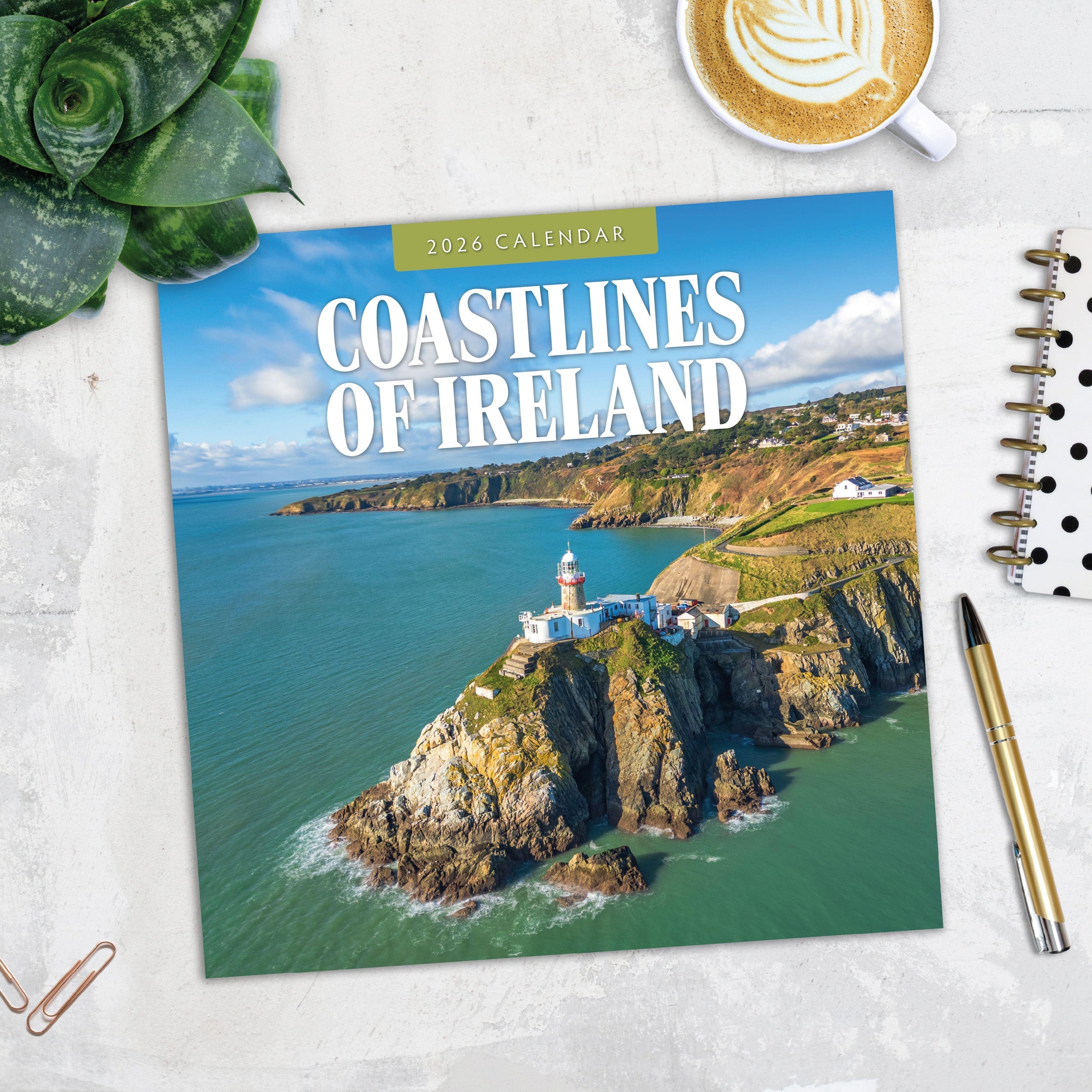 2026 Coastlines of Ireland - Square Wall Calendar