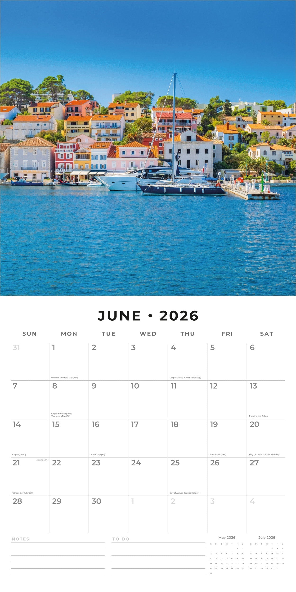 2026 Croatia - Square Wall Calendar