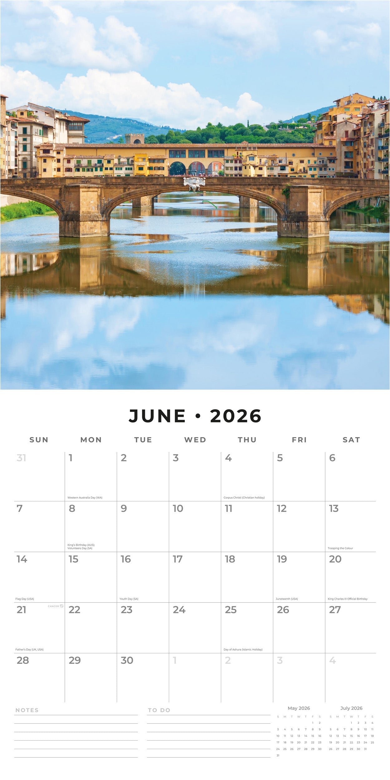 2026 Florence - Square Wall Calendar