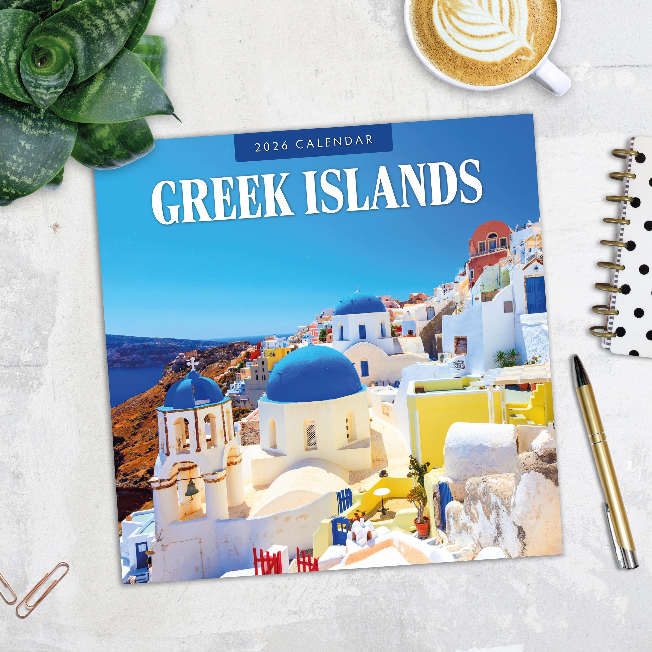 2026 Greek Islands - Square Wall Calendar