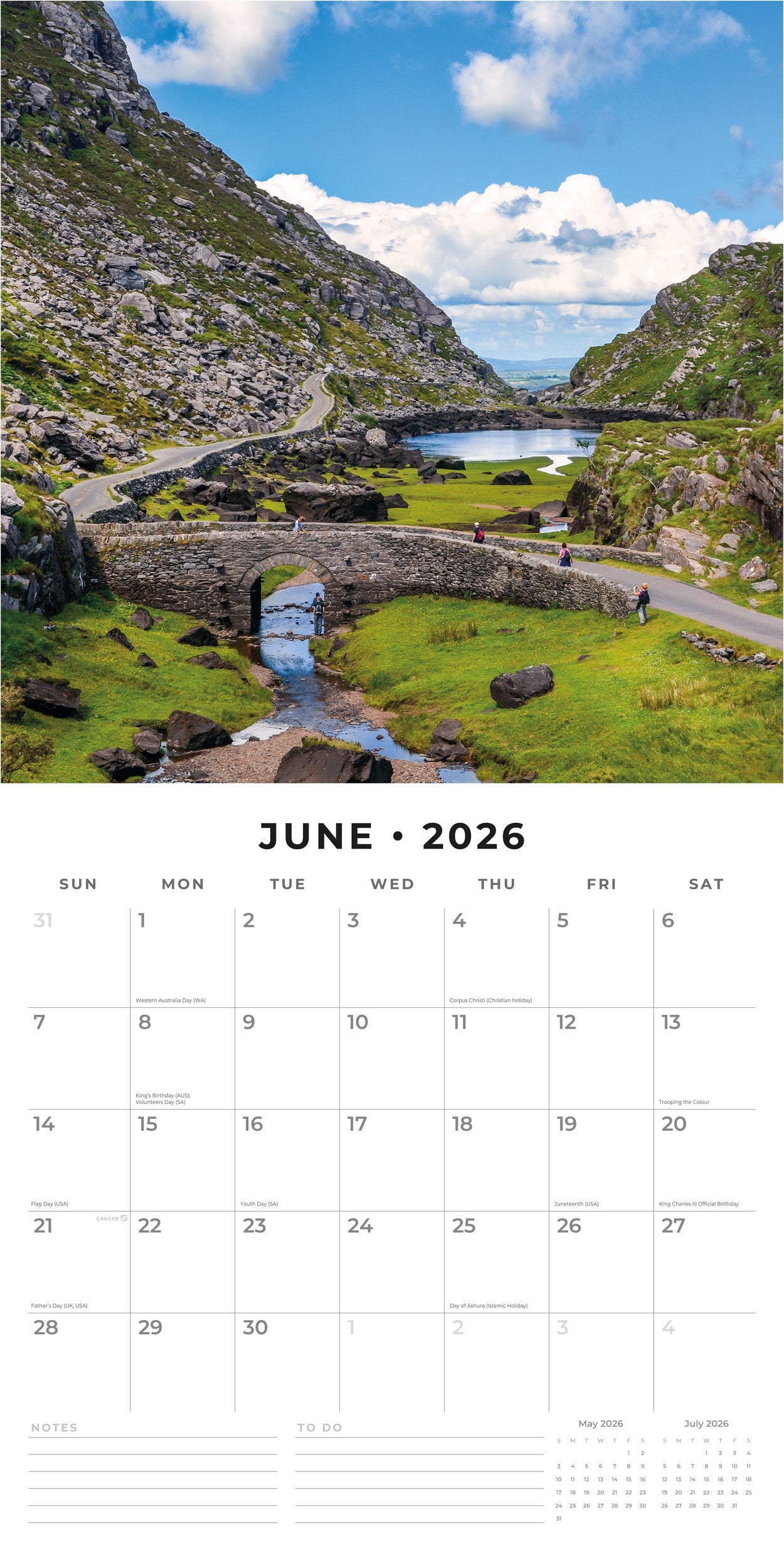 2026 Ireland - Square Wall Calendar
