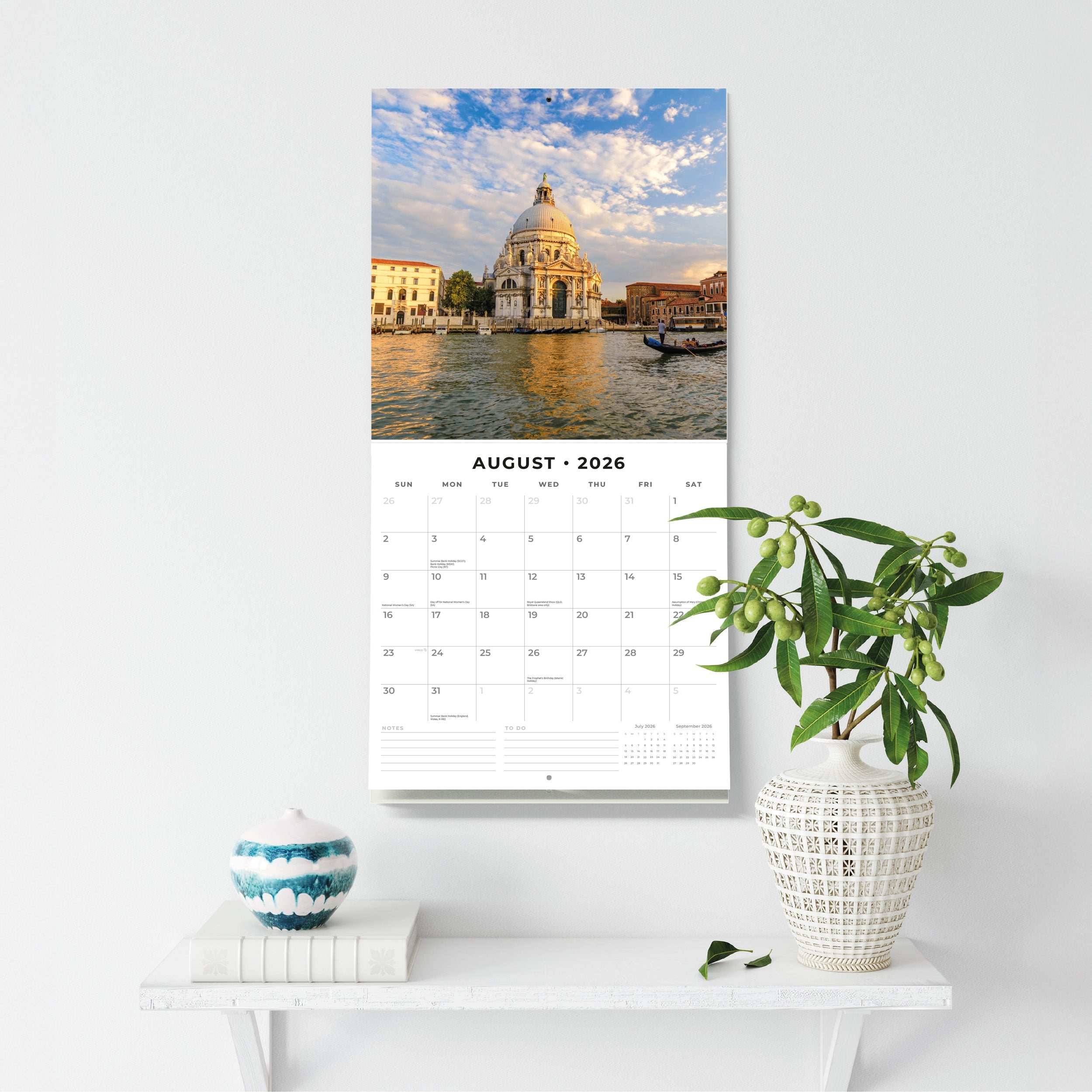 2026 Venice - Square Wall Calendar