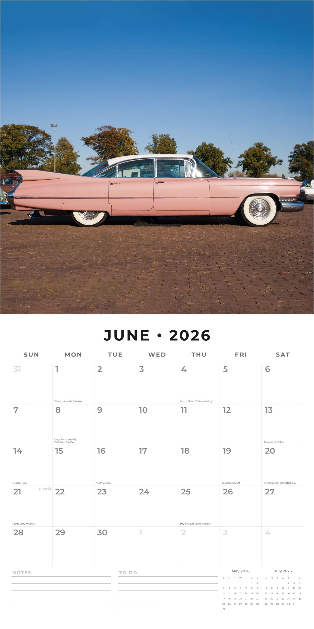 2026 American Classics - Square Wall Calendar