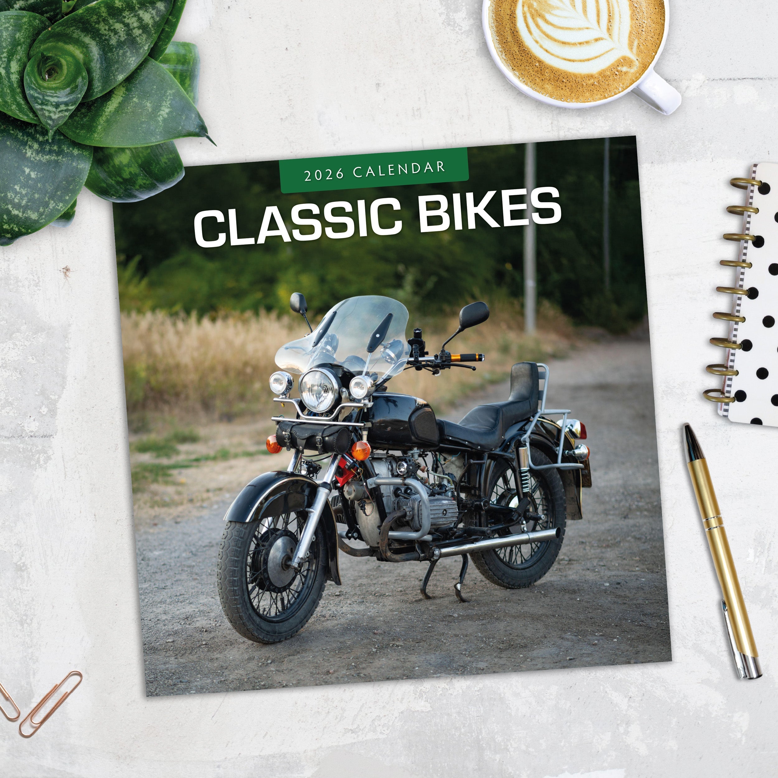 2026 Classic Bikes - Square Wall Calendar