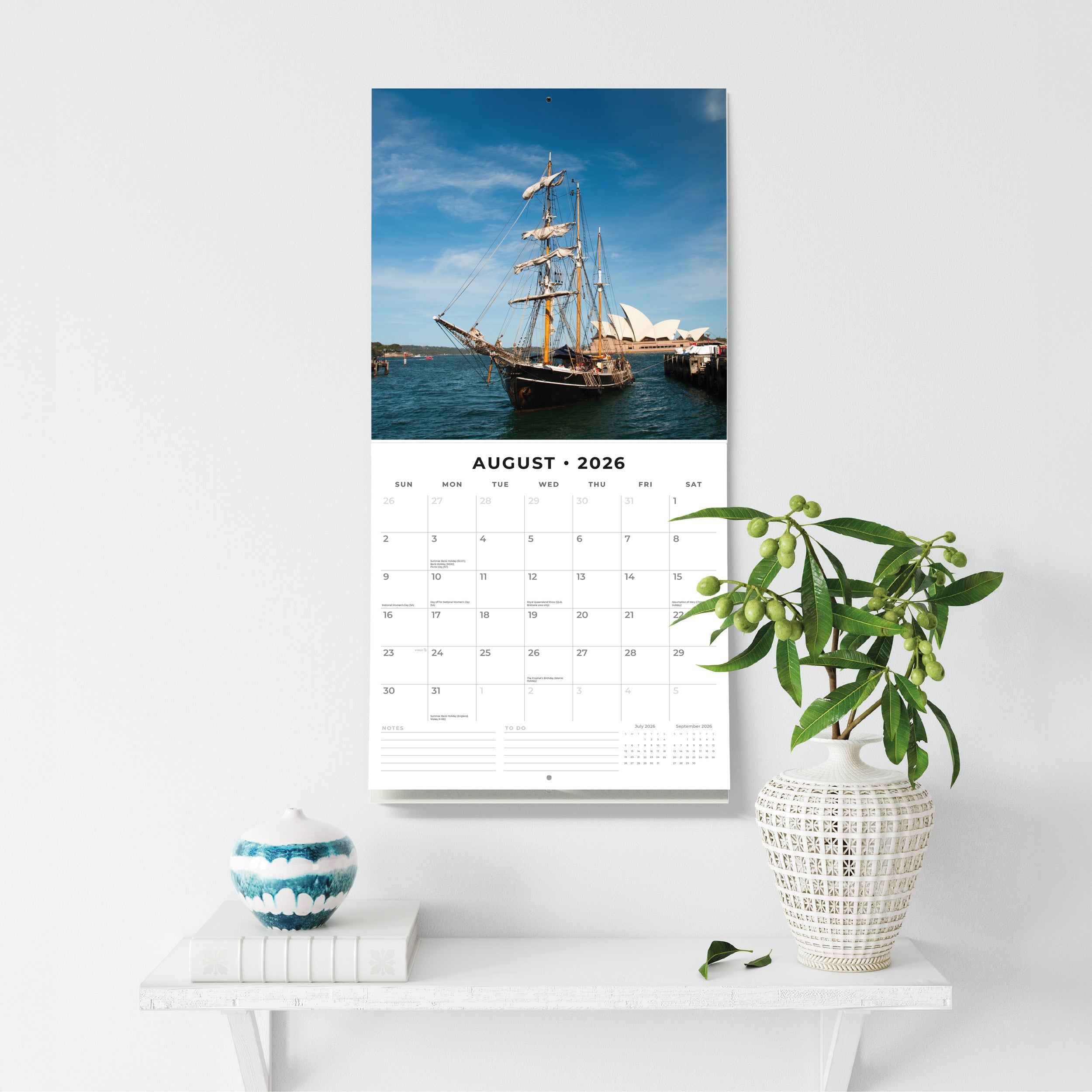 2026 Tall Ships - Square Wall Calendar