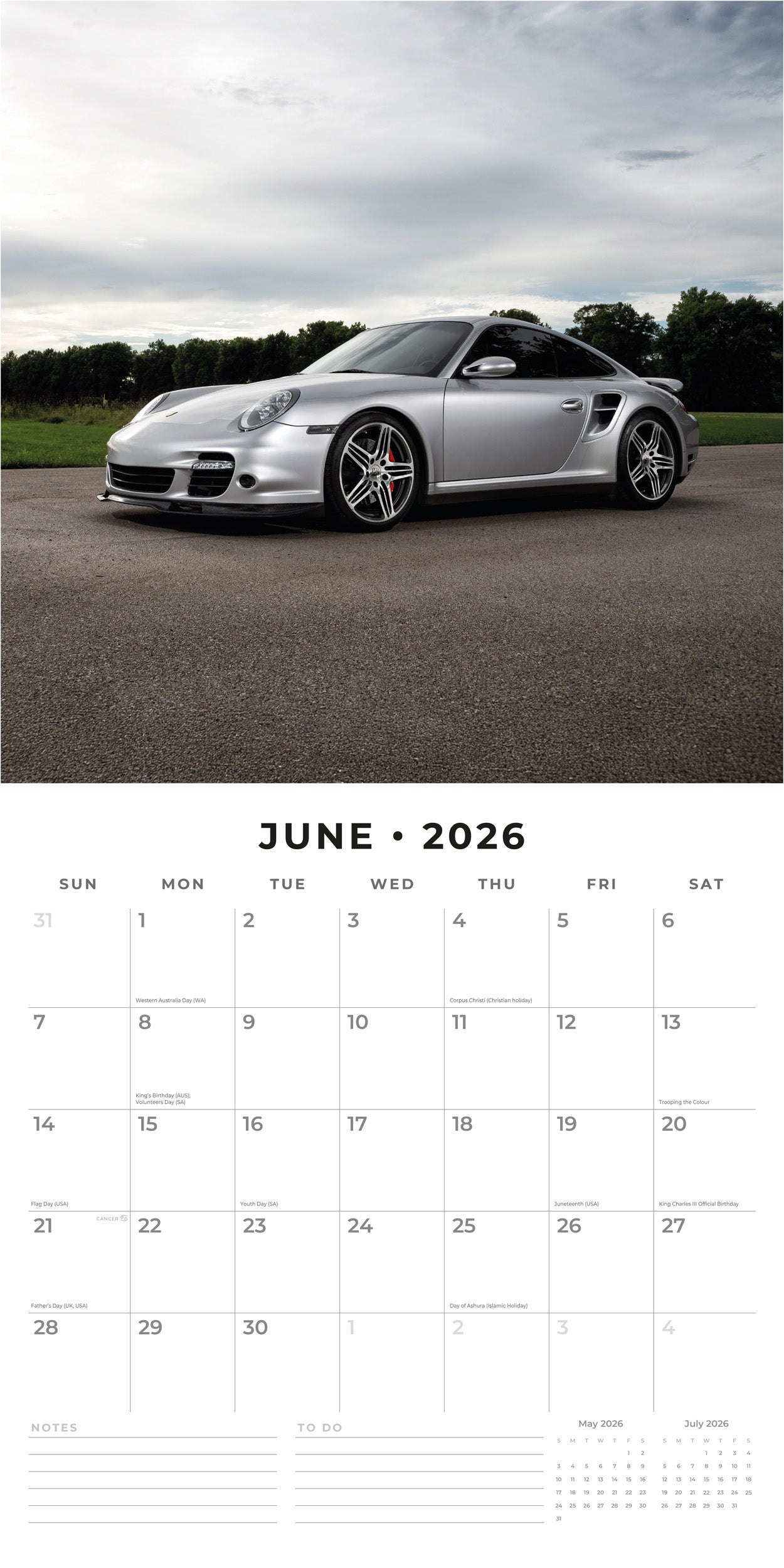 2026 Porsche - Square Wall Calendar