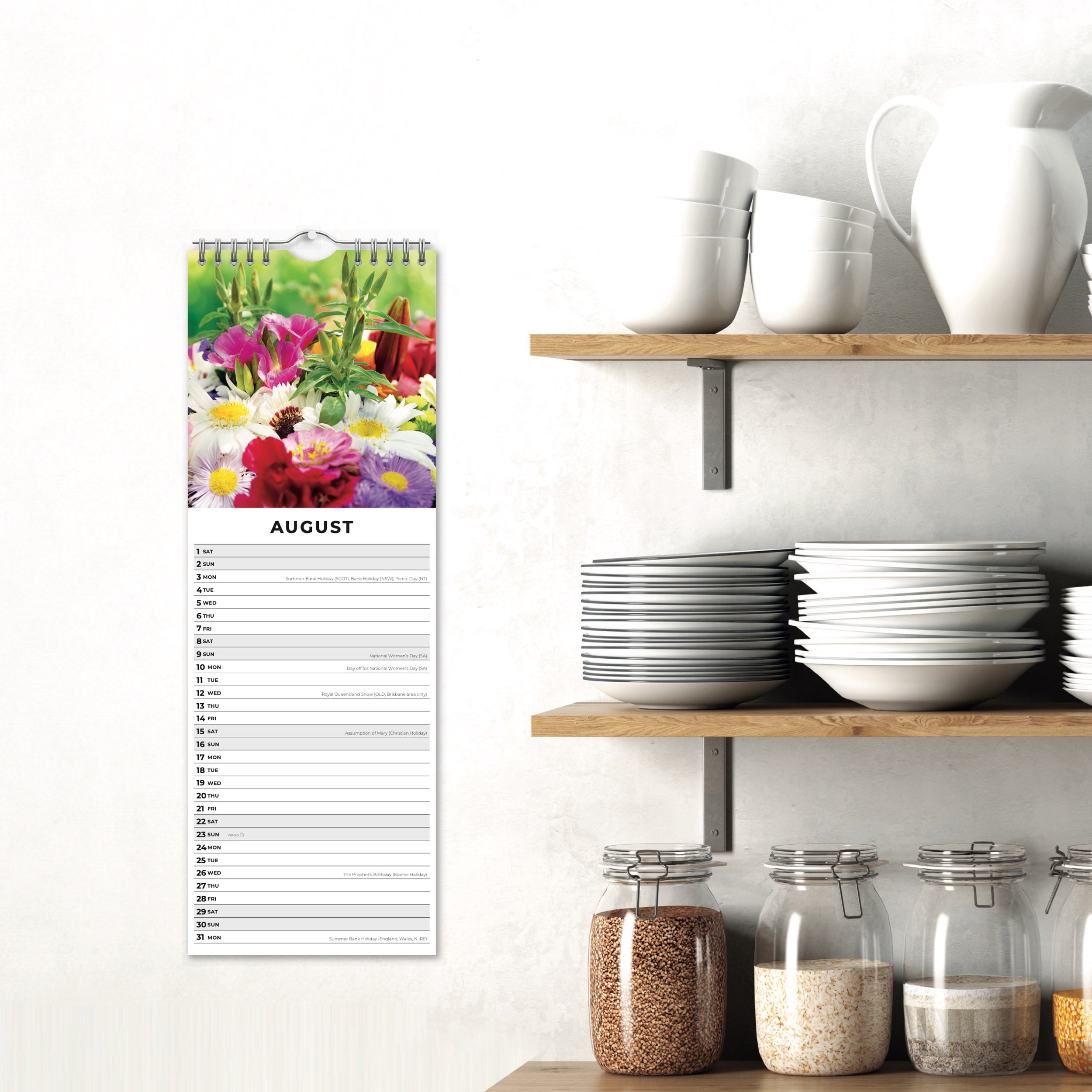 2026 Floral Collection - Slim Wall Calendar