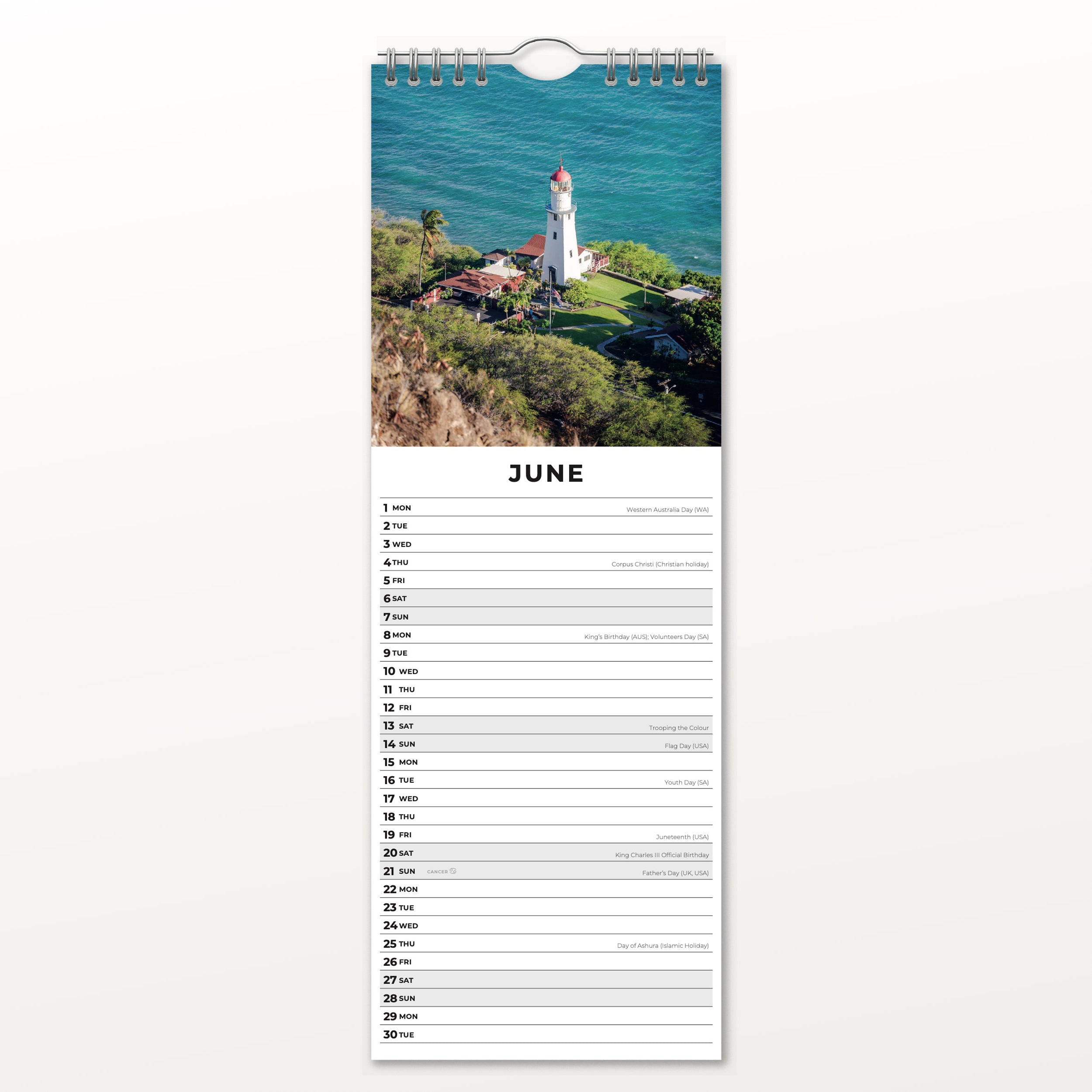 2026 Lighthouses - Slim Wall Calendar