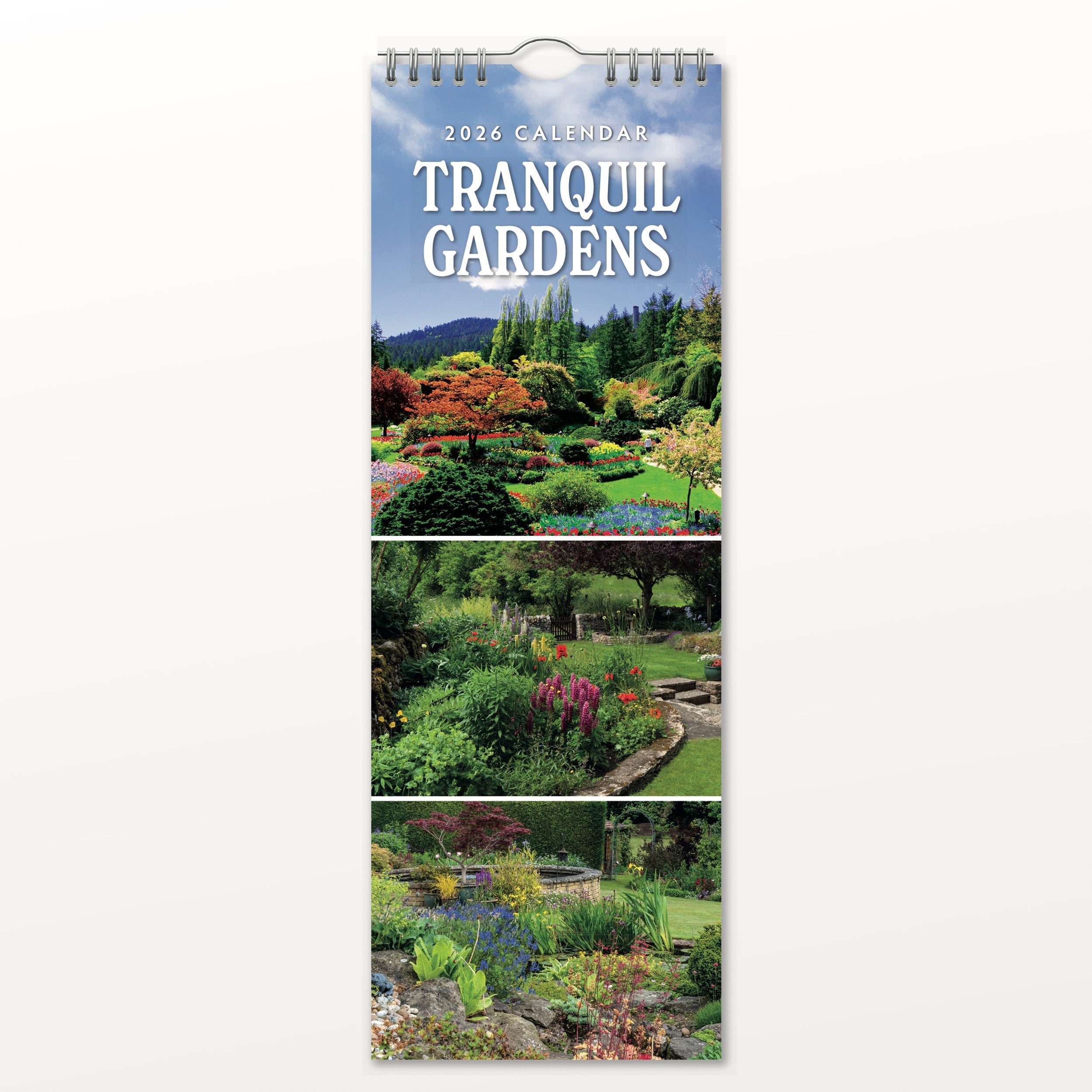 2026 Tranquil Gardens - Slim Wall Calendar