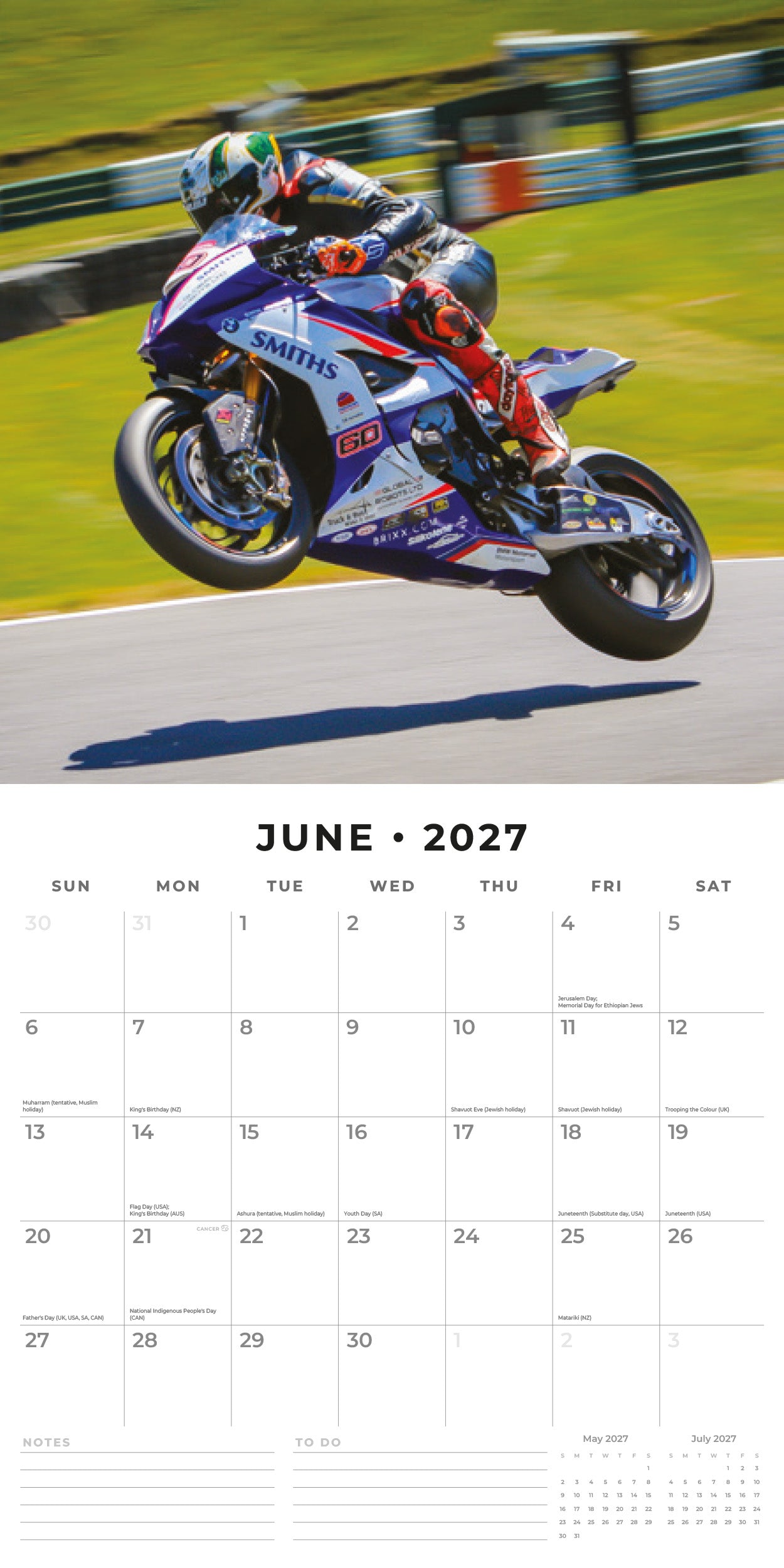 2027 Superbikes - Square Wall Calendar