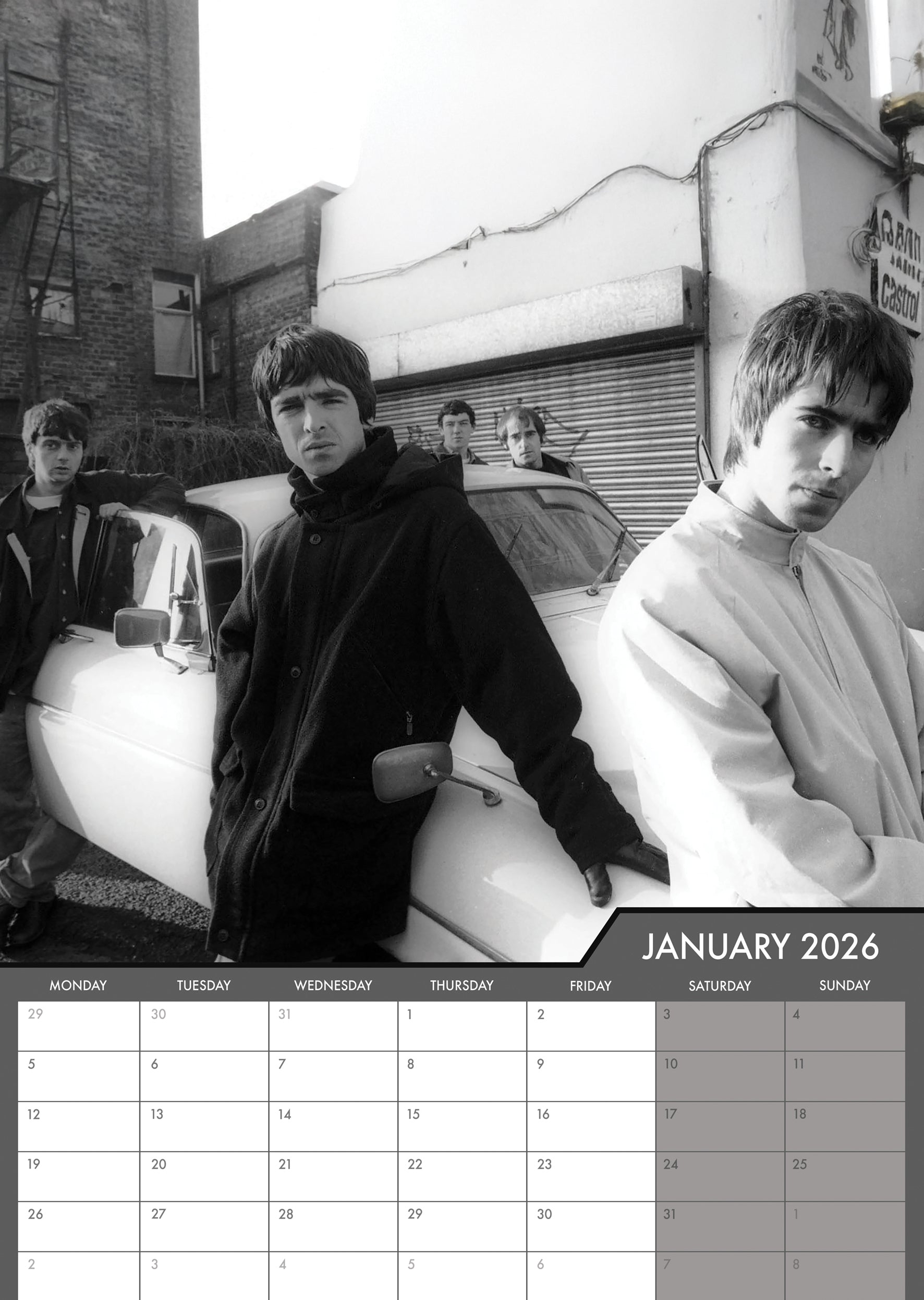 2026 Oasis (Band) - A3 Wall Calendar