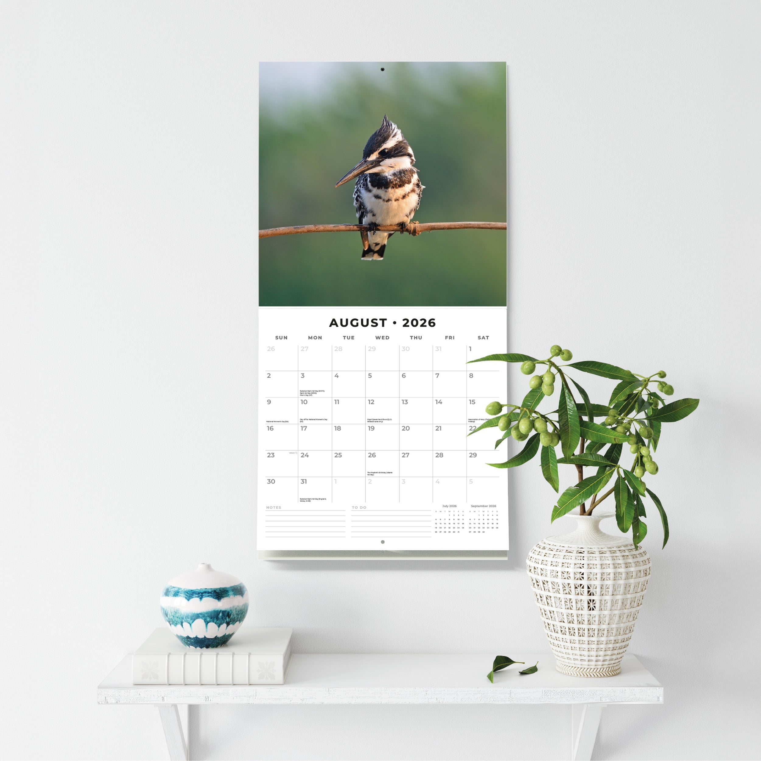 2026 Kingfishers - Square Wall Calendar