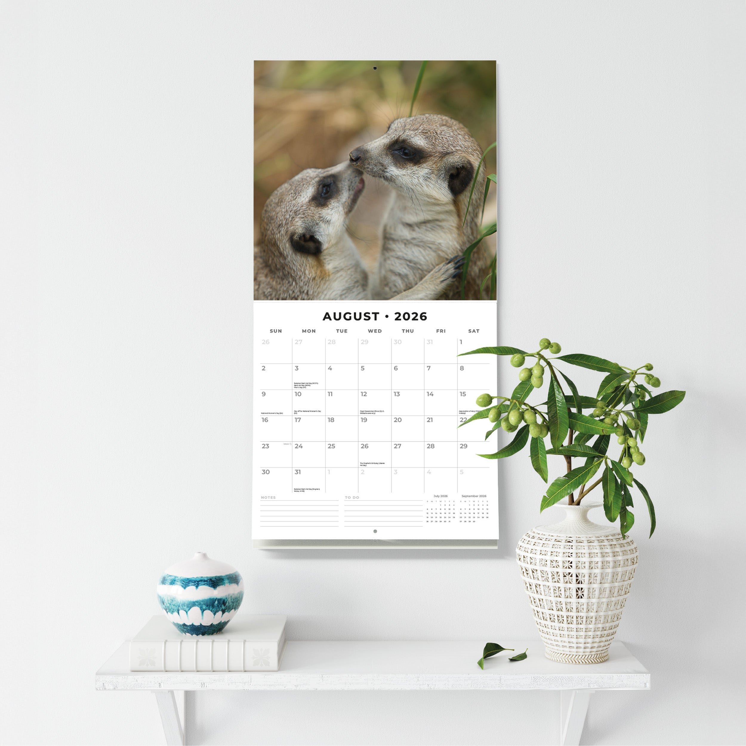 2026 Meerkats - Square Wall Calendar