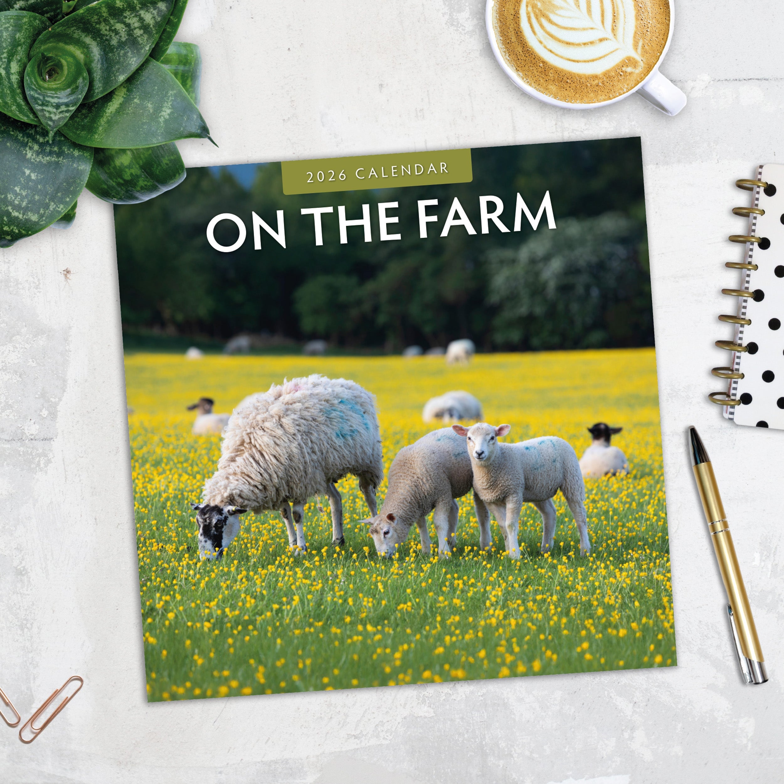 2026 On The Farm - Square Wall Calendar