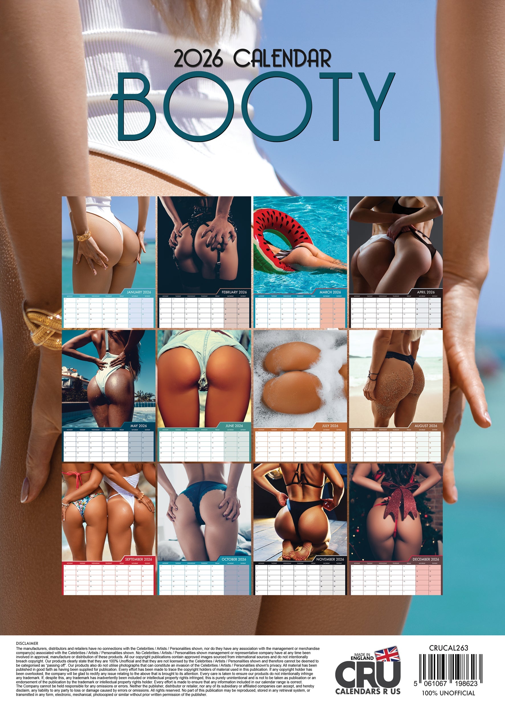 2026 Booty - A3 Wall Calendar