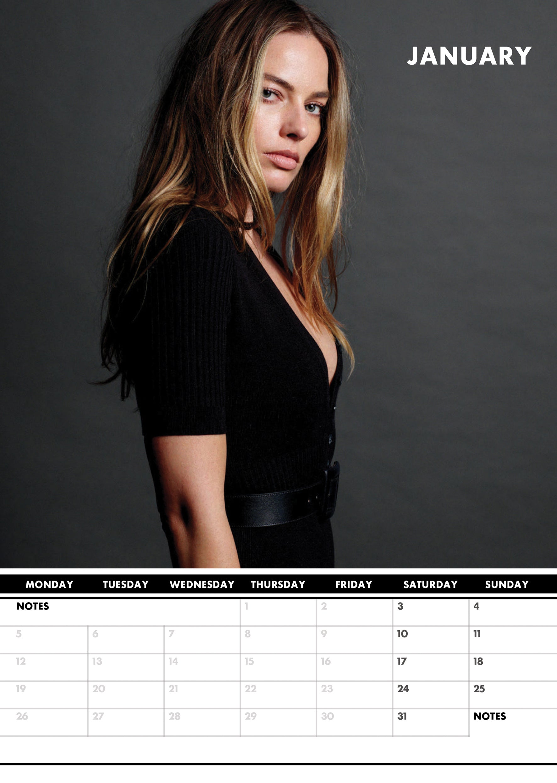 2026 Margot Robbie - A3 Wall Calendar