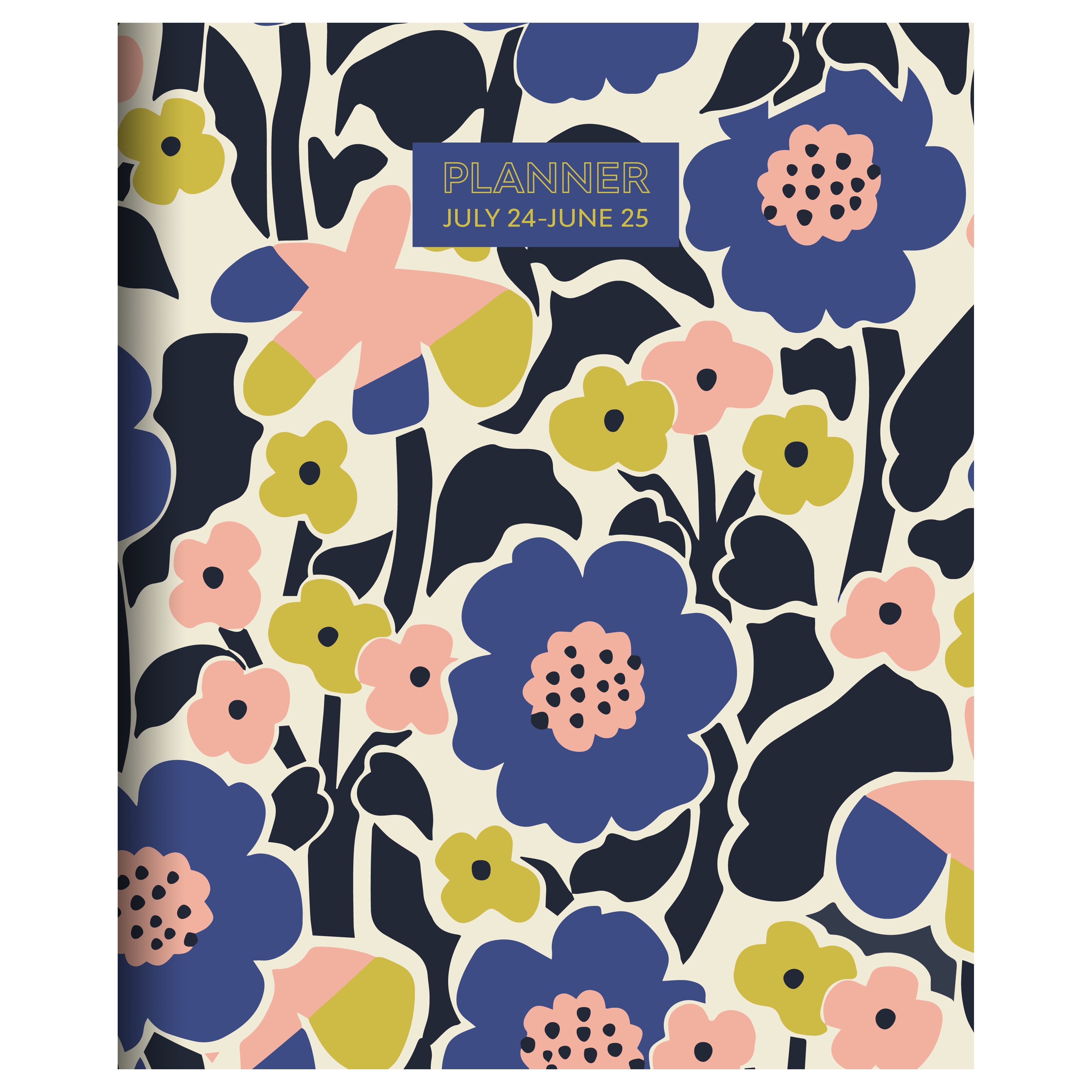 July 2024 - June 2025 Mod Flowers - Large Monthly Academic Year Diary/Planner