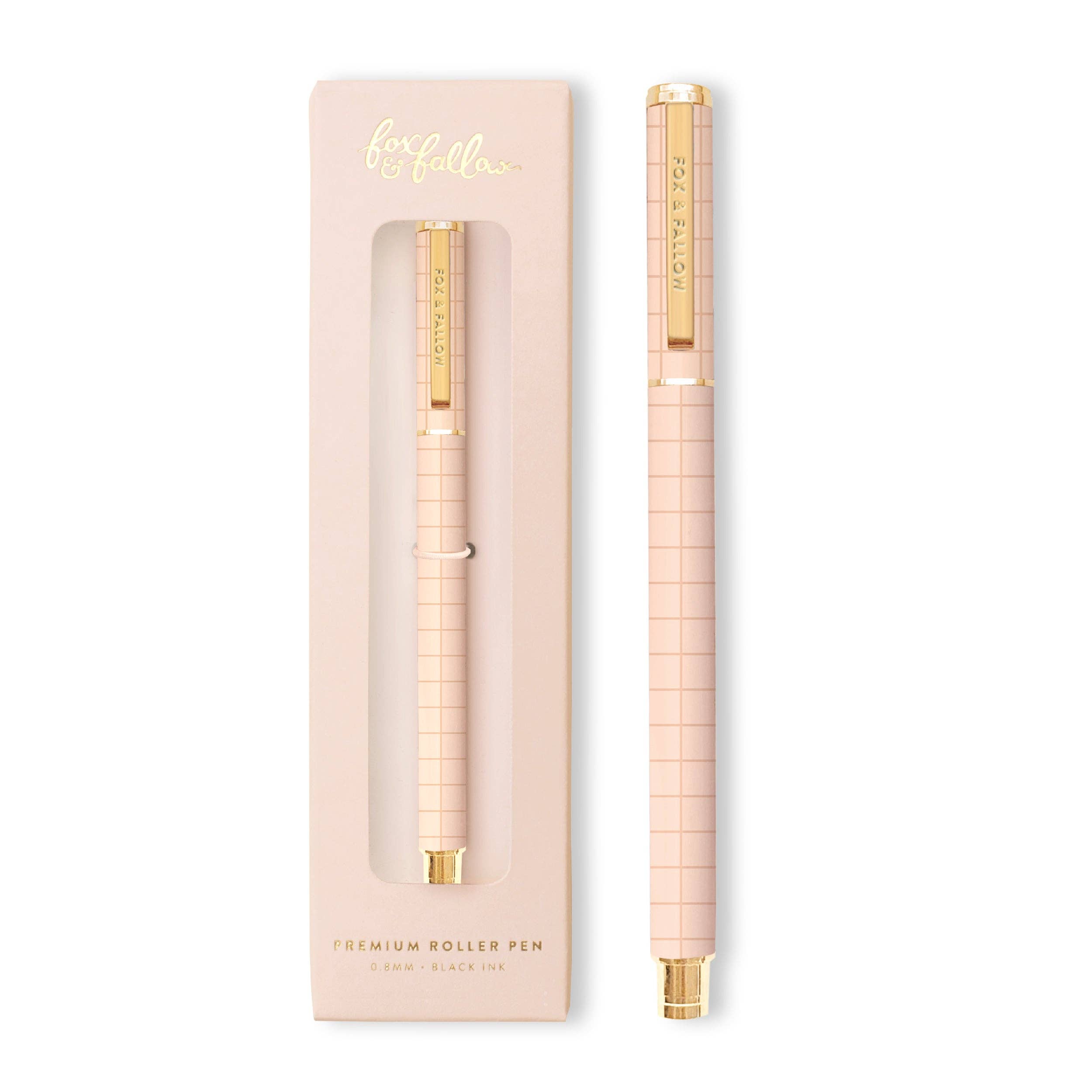 Blush Grid - Rollerball Pen (Boxed)