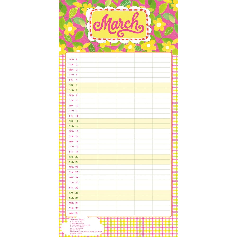 2027 Paper Salad - Family Organiser Calendar - Square Wall Calendar - product image 2
