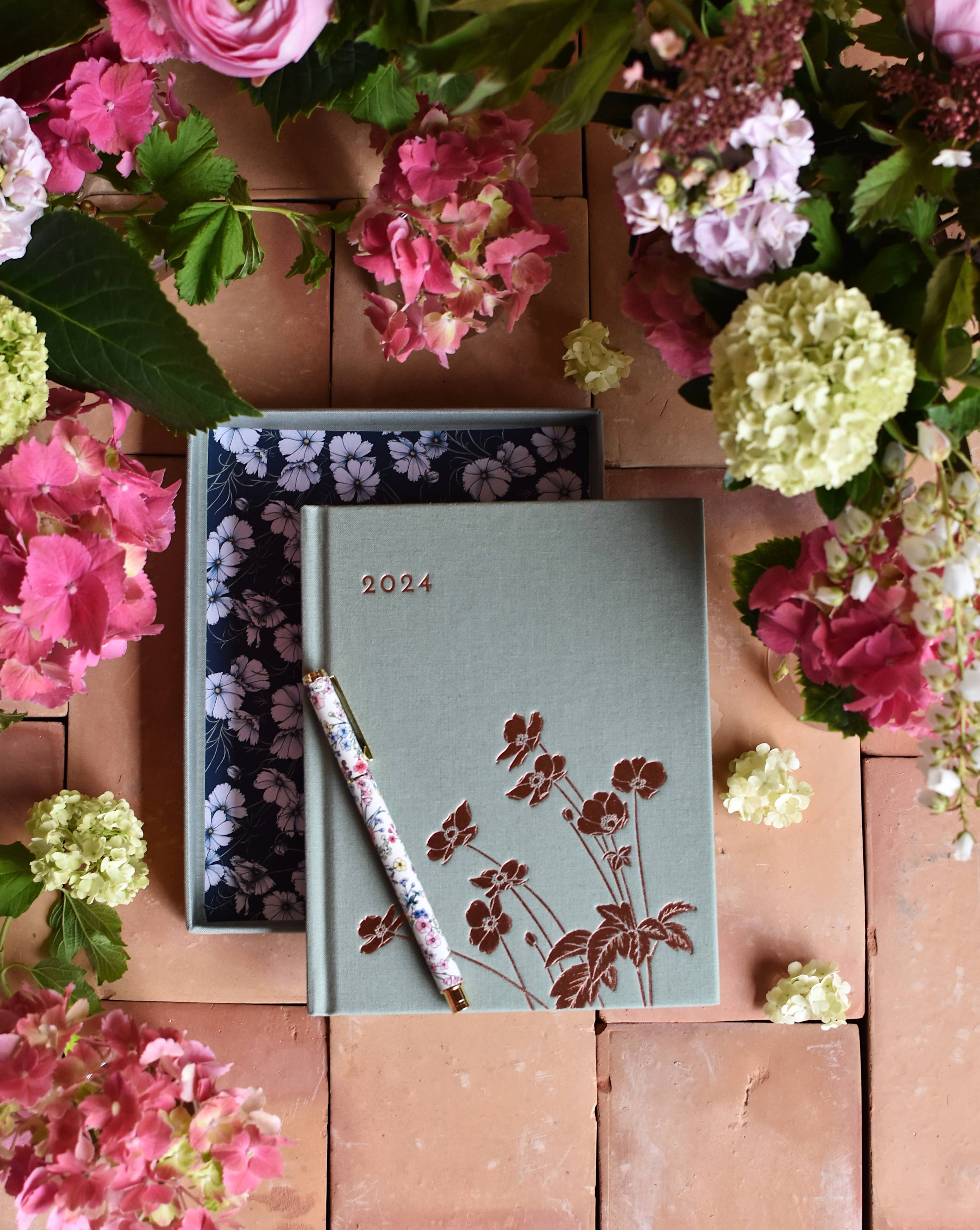 Blooms in White - Rollerball Pen (Boxed)