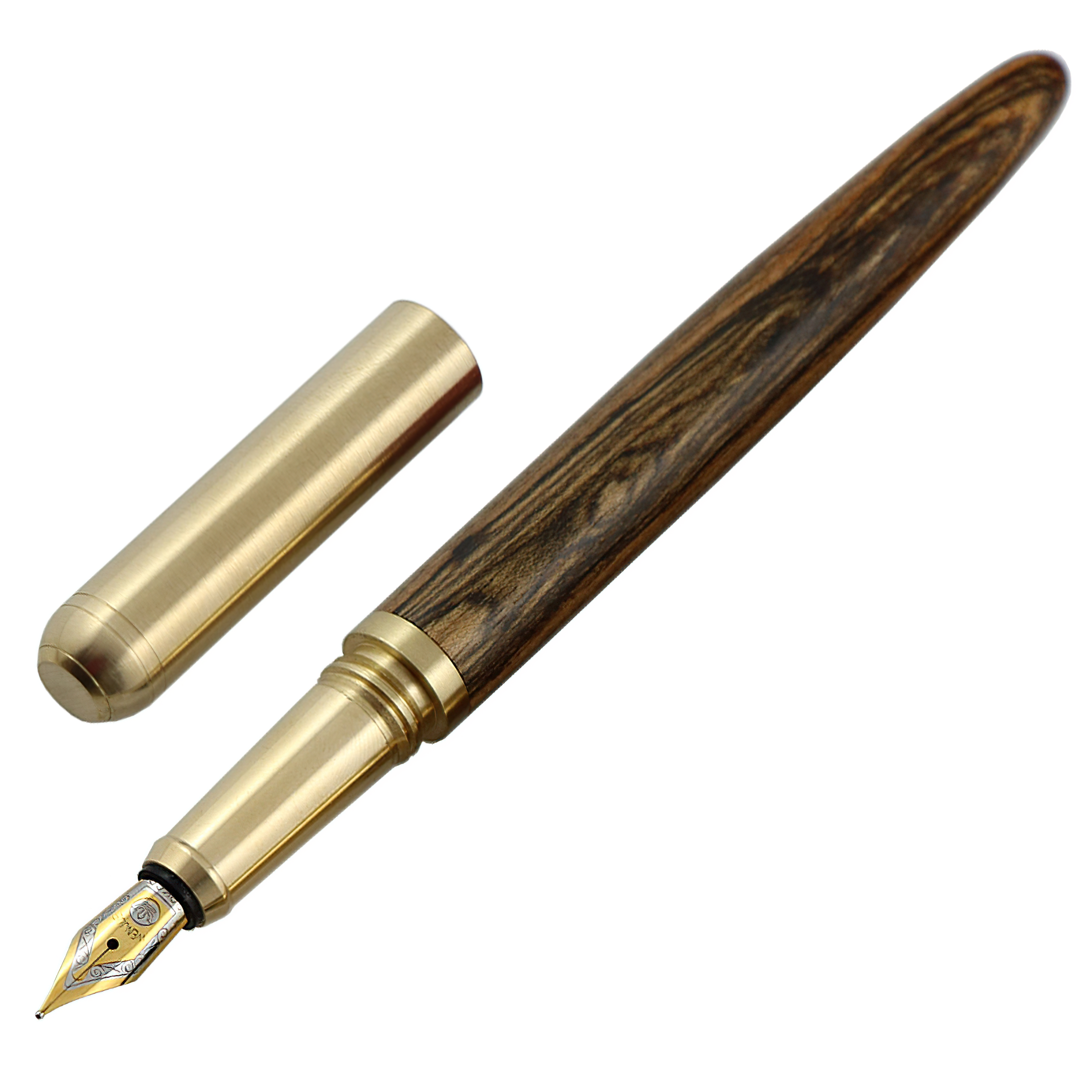 Handmade Wood Fountain Pen | The Hemmingway : Ebony (Boxed)