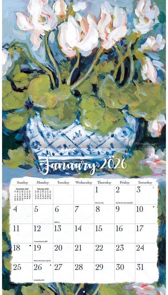 2026 LANG Gallery Florals - Deluxe Wall Calendar