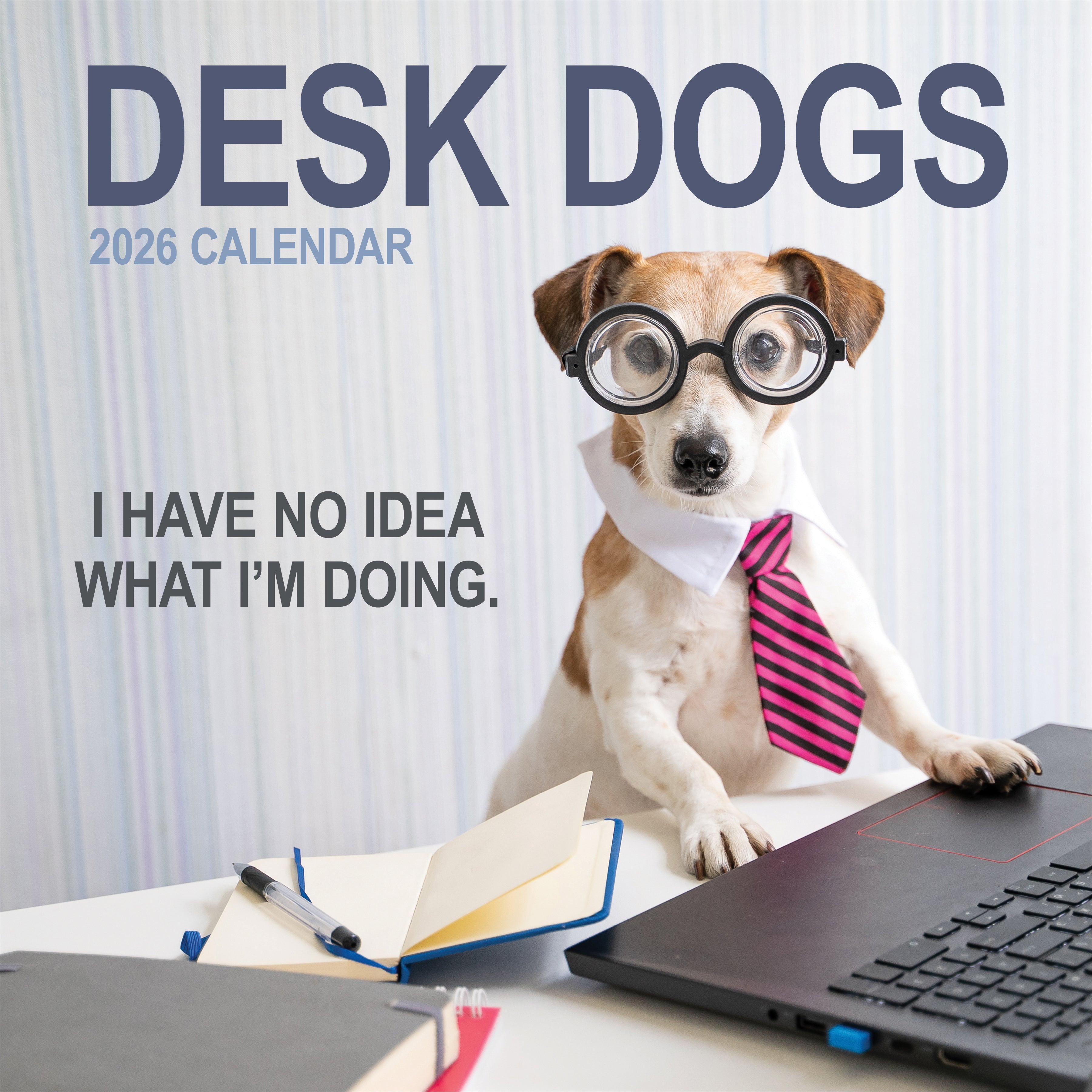 2026 Desk Dogs - Square Wall Calendar
