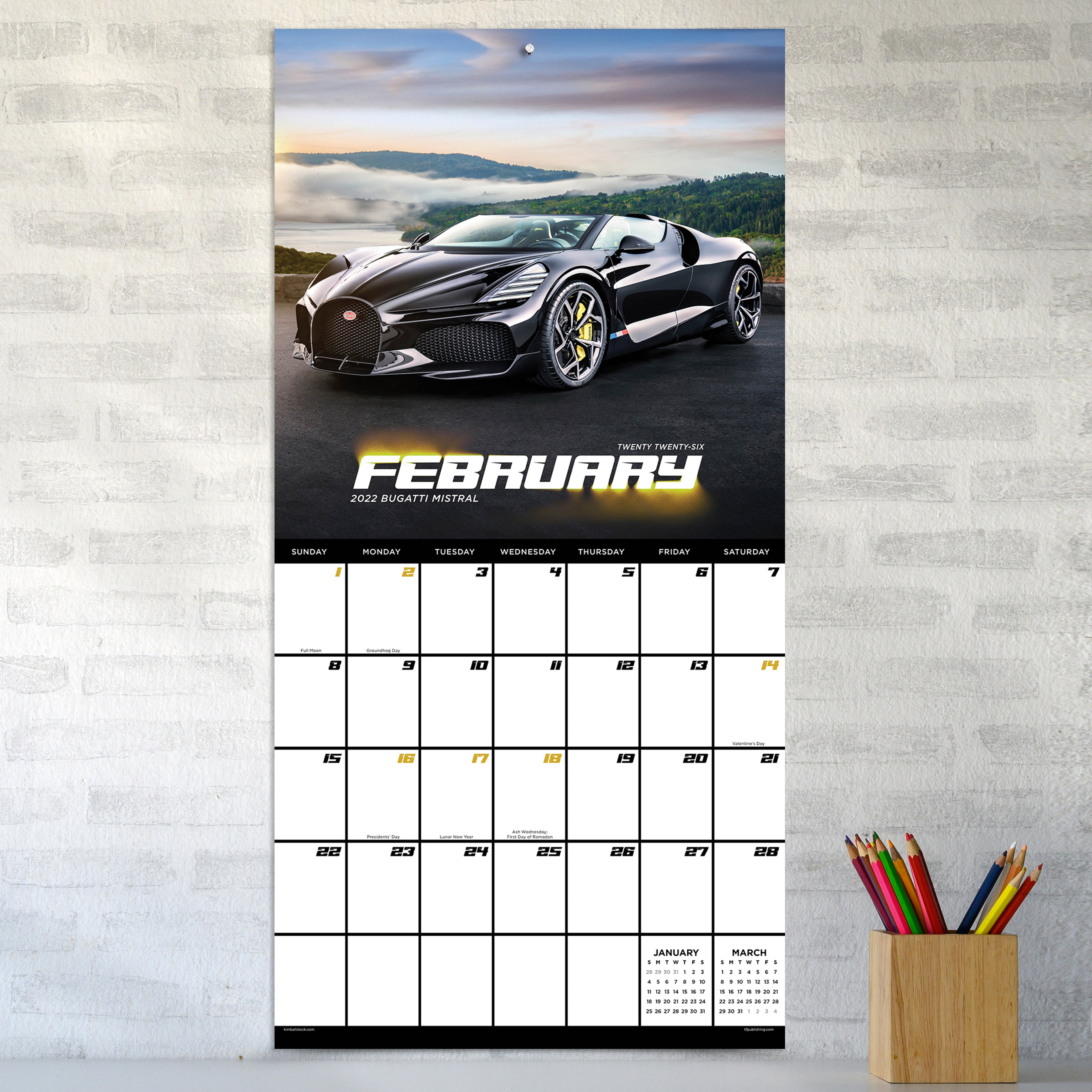 2026 Dream Cars - Square Wall Calendar