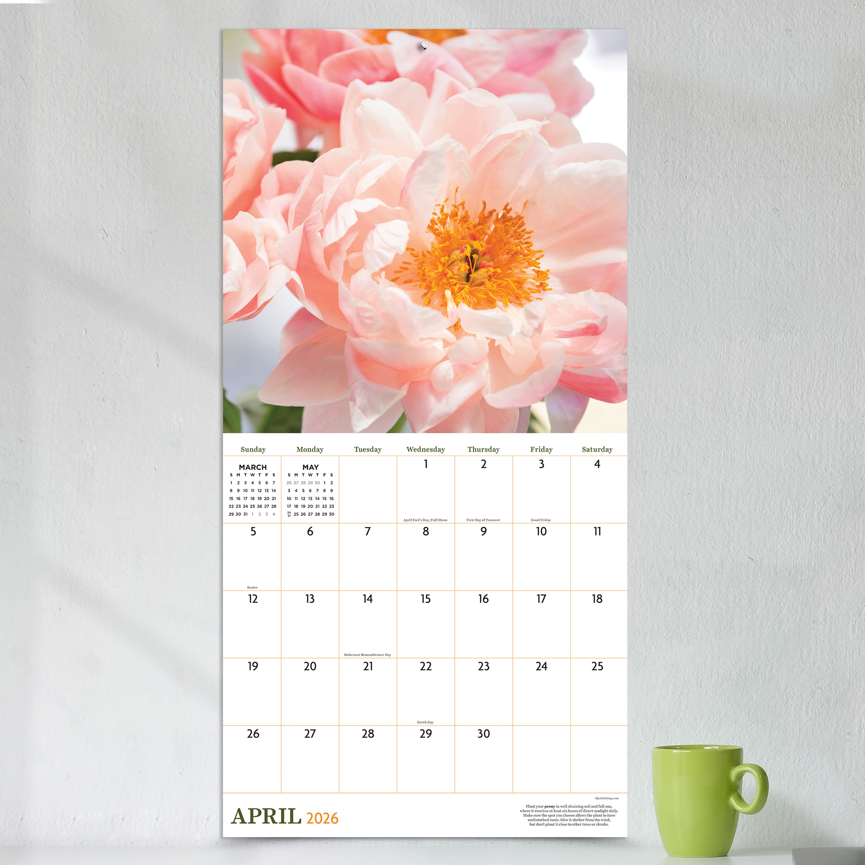 2026 Flowers - Square Wall Calendar
