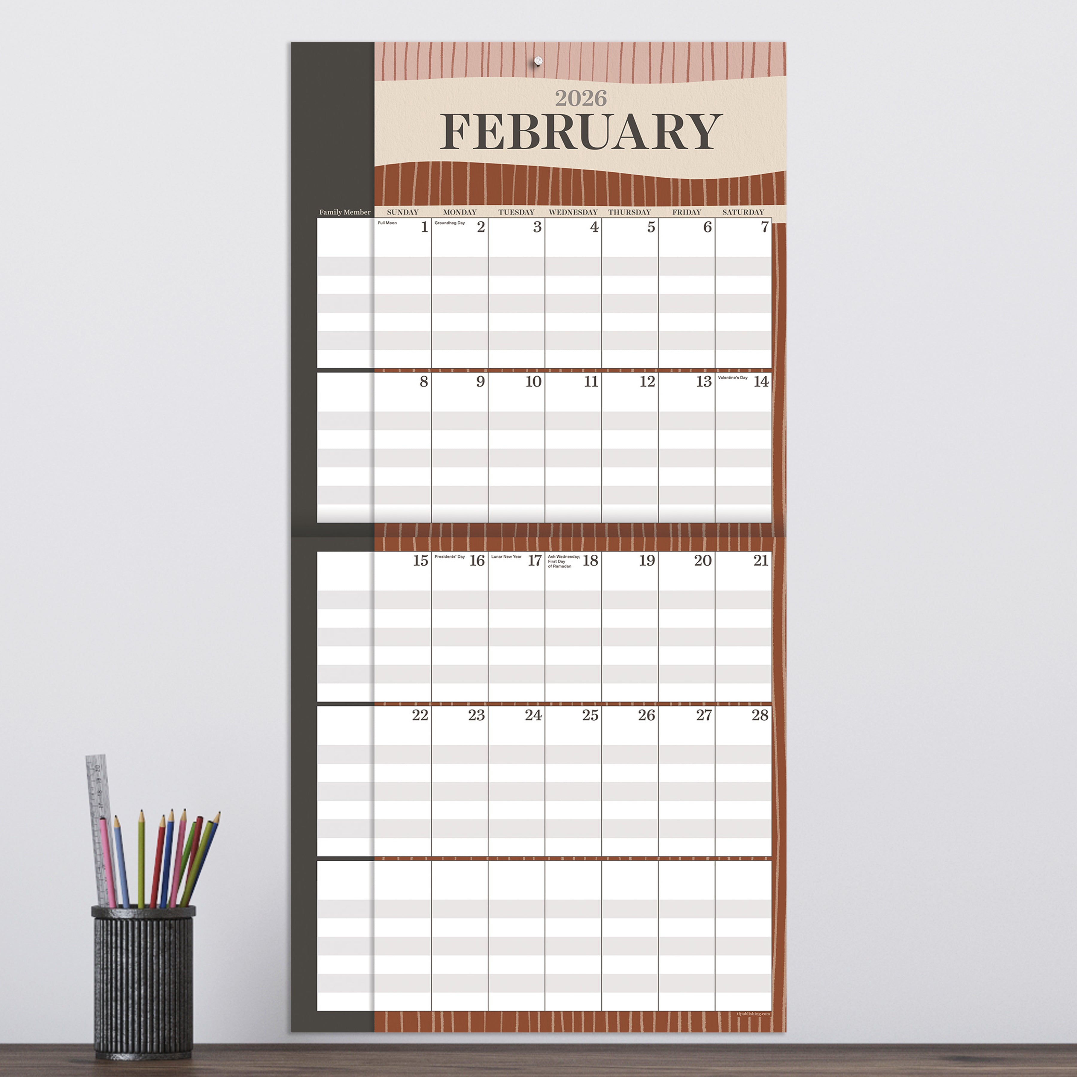 2026 Parent Planner - Square Wall Calendar