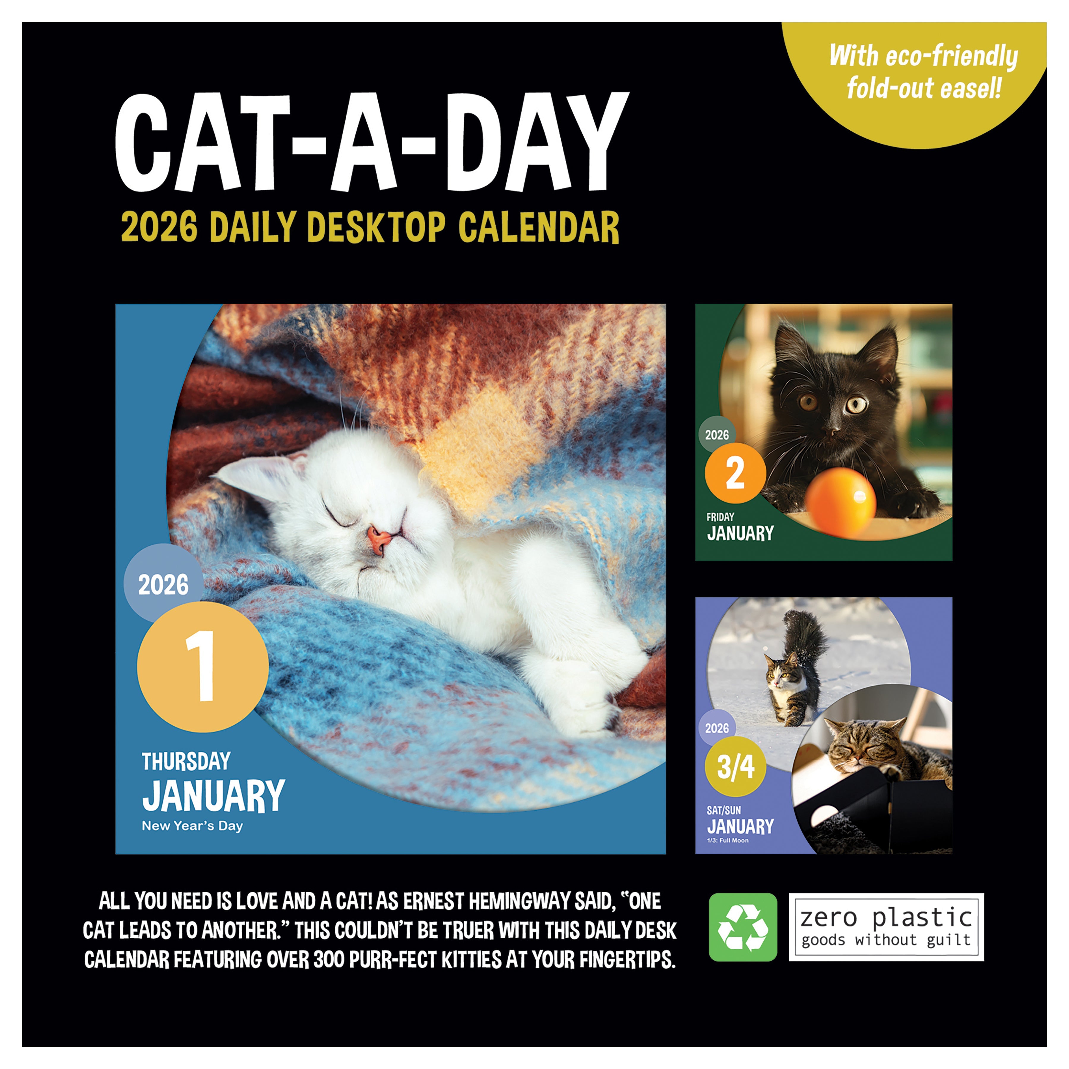 2026 Cat A Day - Daily Boxed Page-A-Day Calendar