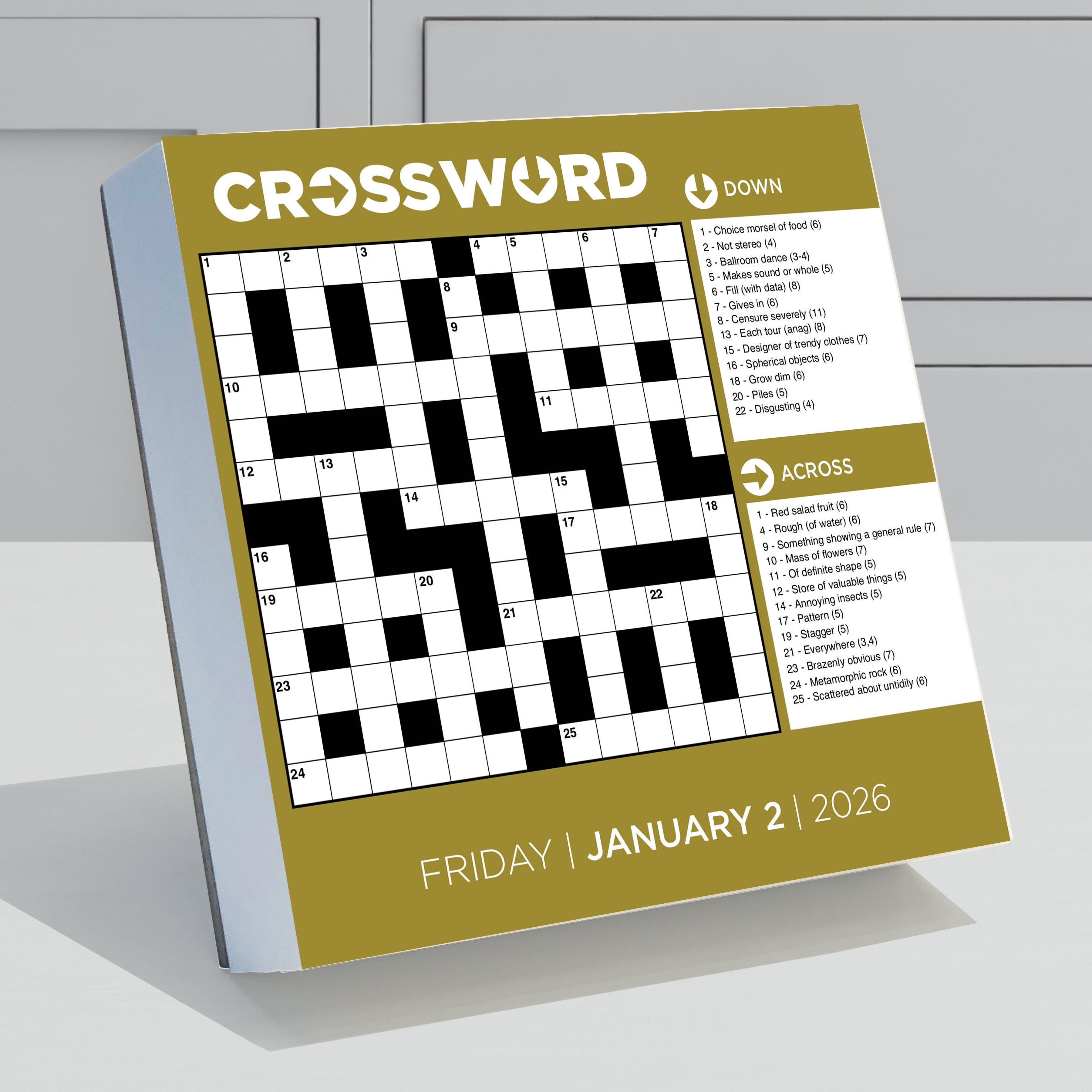 2026 Daily Word Puzzle - Daily Boxed Page-A-Day Calendar