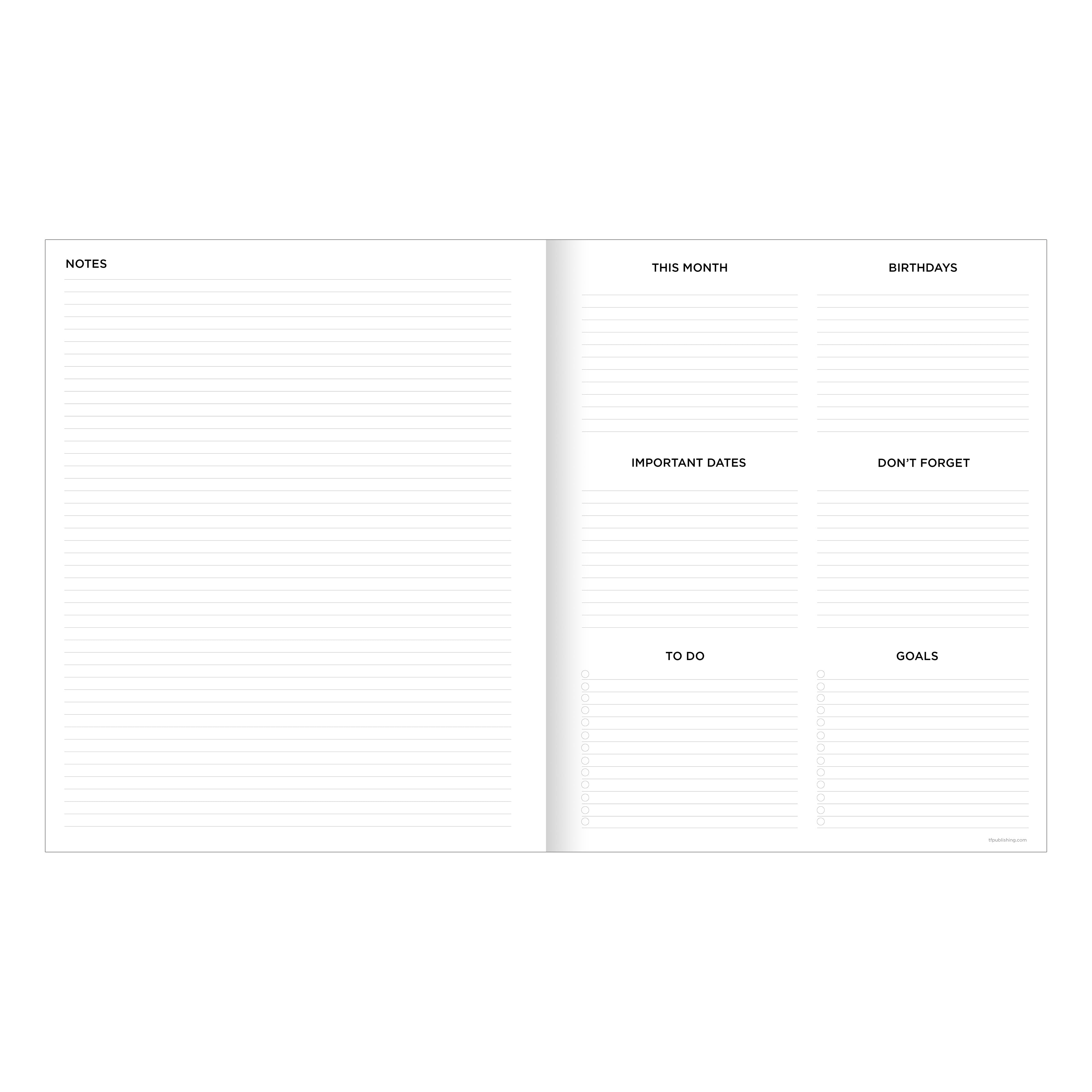 2026 Color Swatch - Large Monthly Diary/Planner