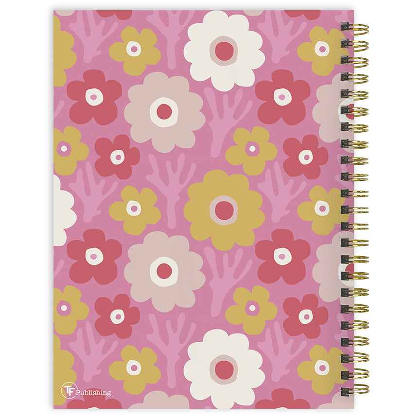 2026 Pink Pretty Petals - Medium Monthly & Weekly Pocket Diary/Planner